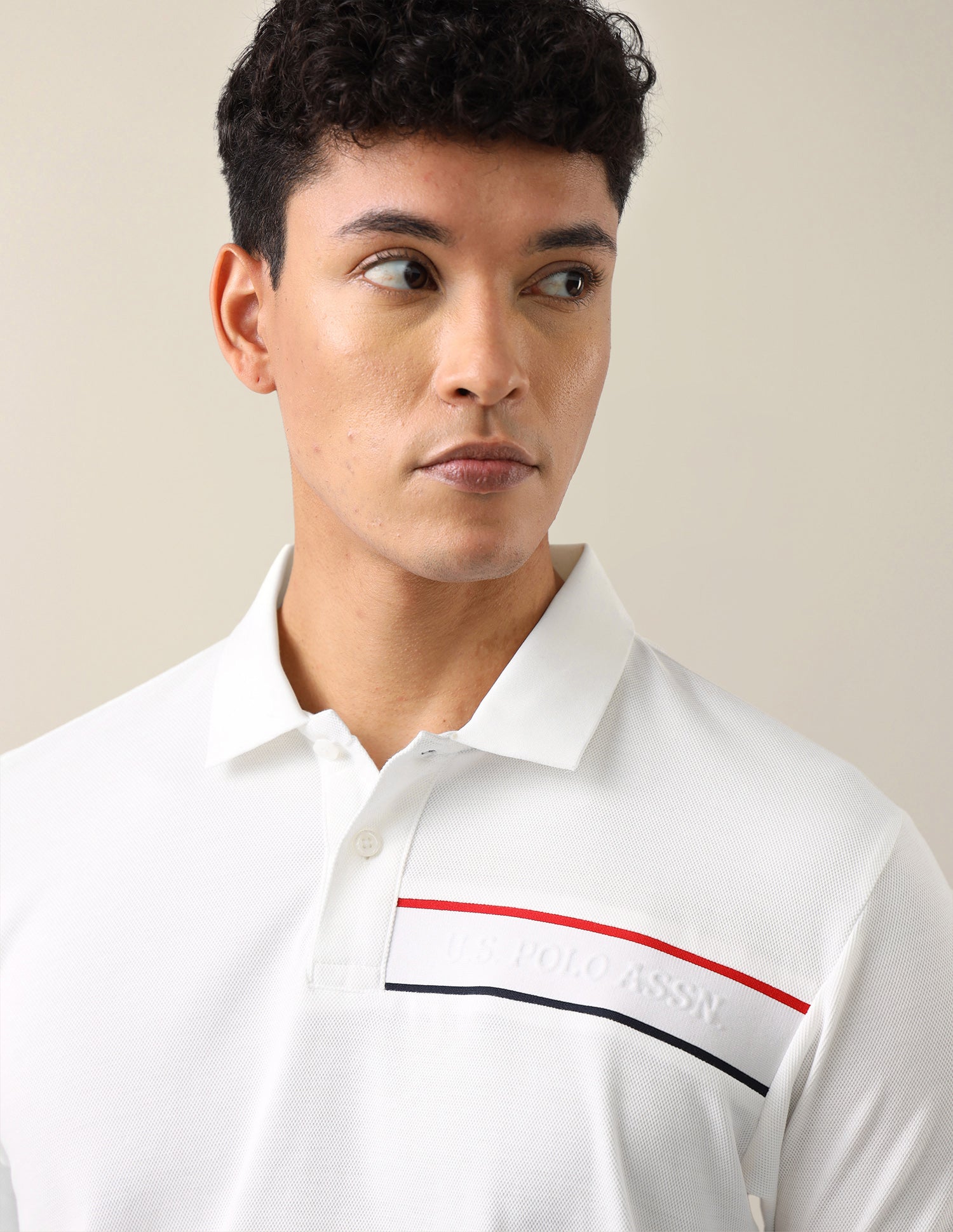 Solid Slim Fit Polo Shirt White - U.S. Polo Assn. India | Large