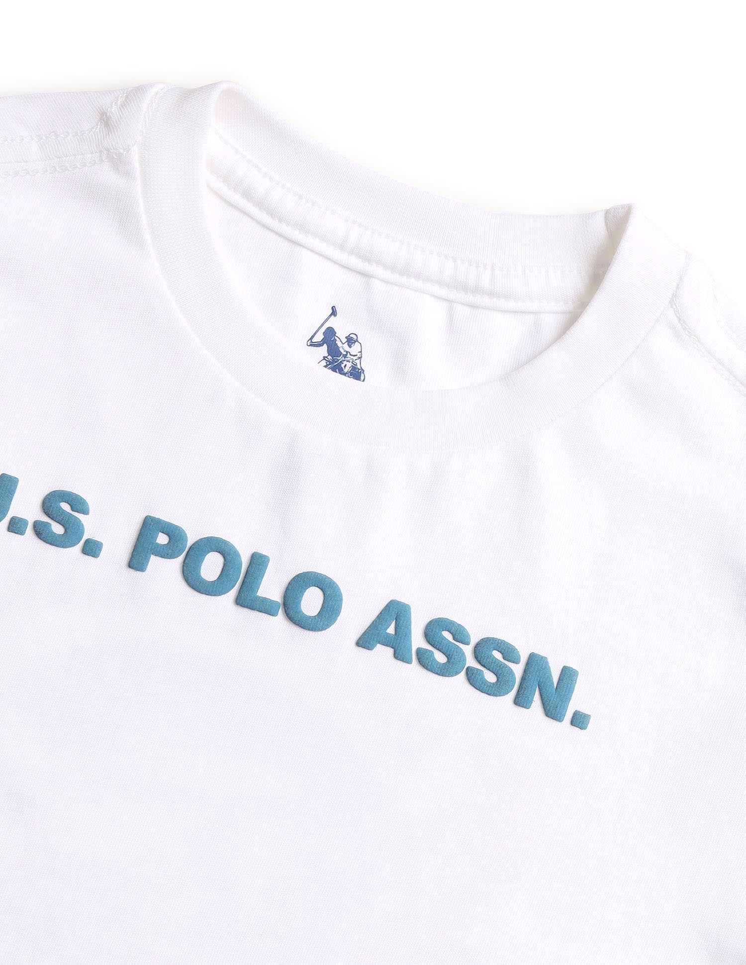 Boys Graphic Printed Regular Fit T-Shirt White - U.S. POLO ASSN. | Large