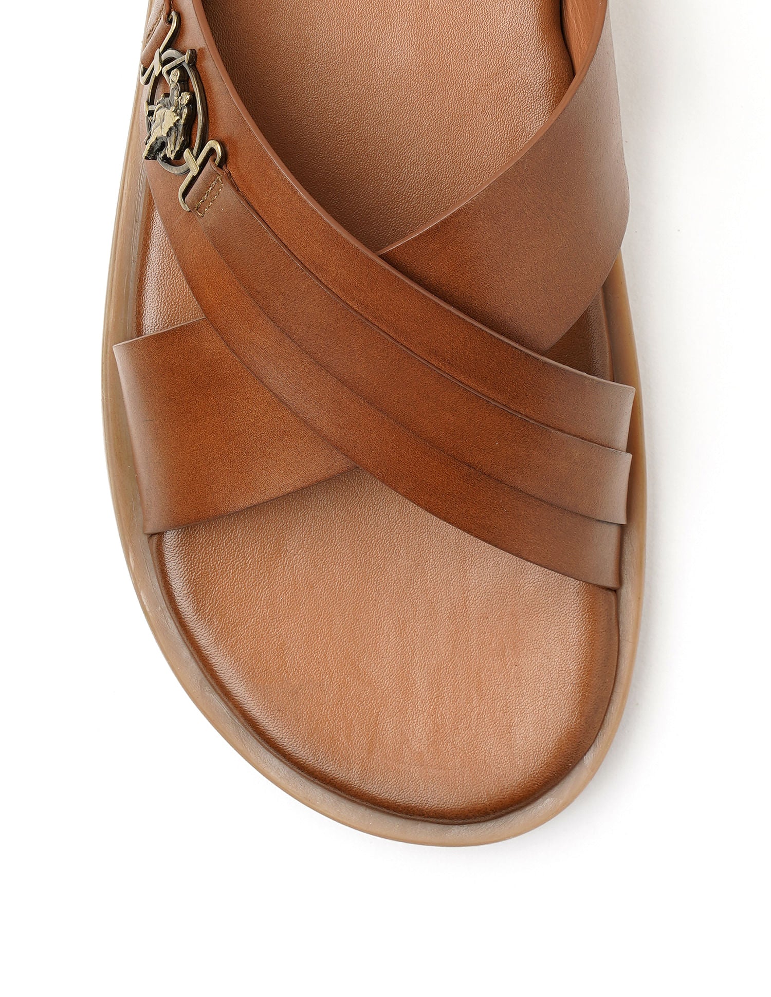 Men Strap Fran Sandals Brown - U.S. Polo Assn. India | Large