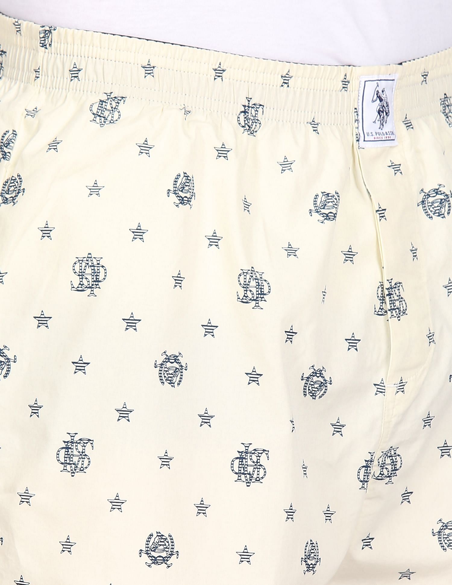 Graphic Print Cotton I657 Boxers - Pack Of 1 Beige - U.S. Polo Assn. India | Large