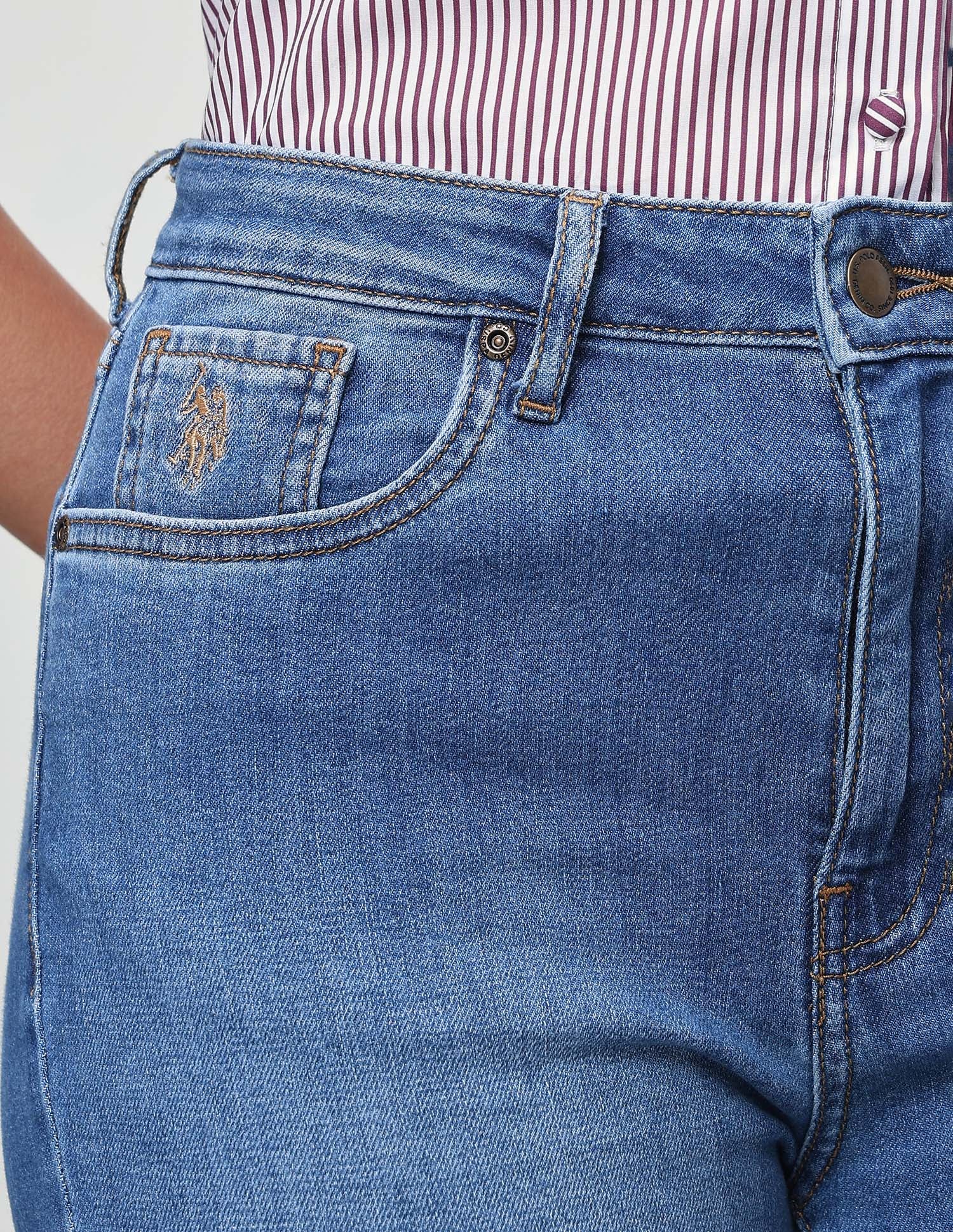 High Rise Bootcut Fit Jeans Blue - U.S. Polo Assn. India | Large