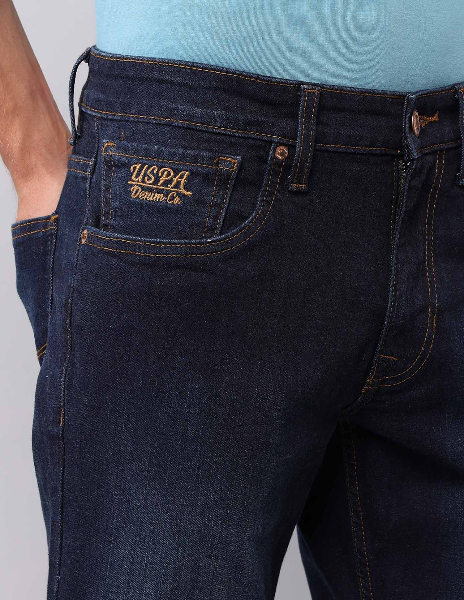 Brandon Slim Tapered Fit Blue Jeans Med Blue - U.S. POLO ASSN. | Large