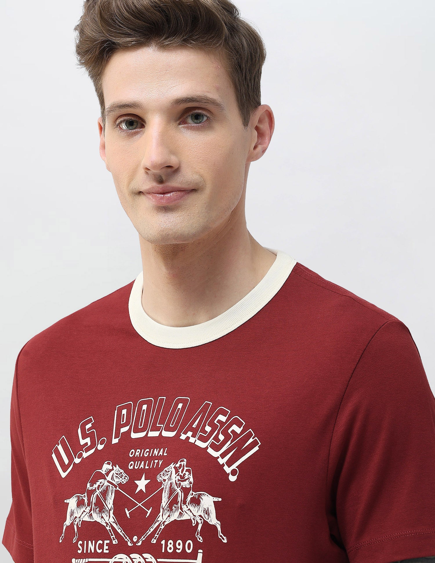 Motel On The Coast Muscle Fit T-Shirt Red - U.S. Polo Assn. India | Large