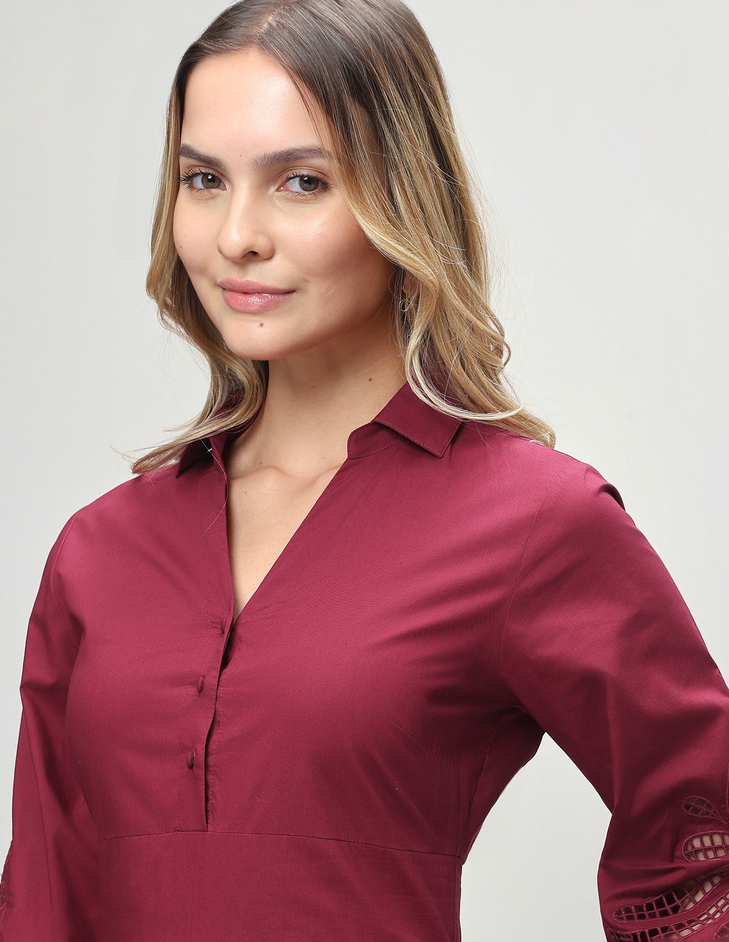 Solid Fit & Flare Dress Red - U.S. Polo Assn. India | Large