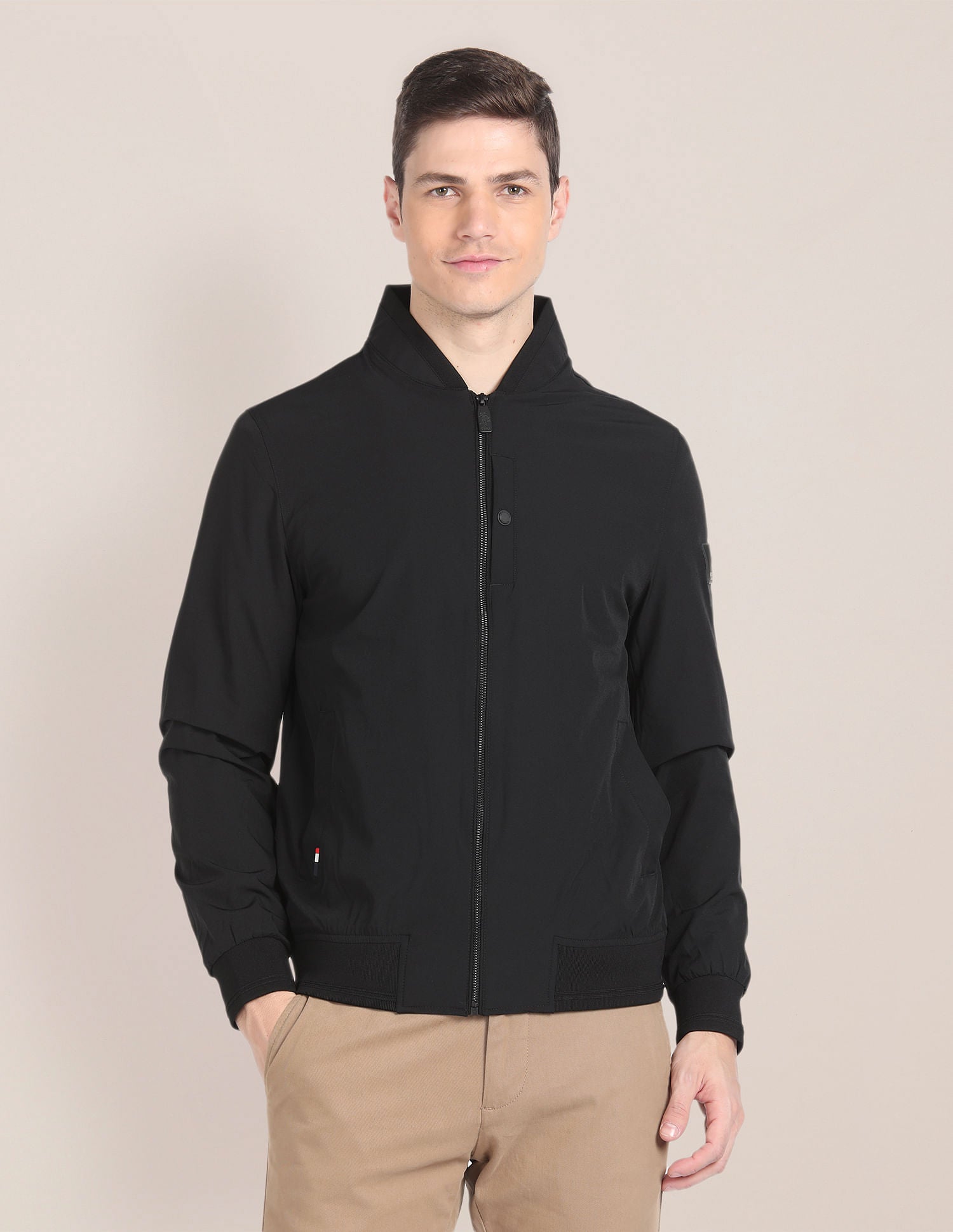 Bomber Windcheater Jacket Black - U.S. Polo Assn. India | Large
