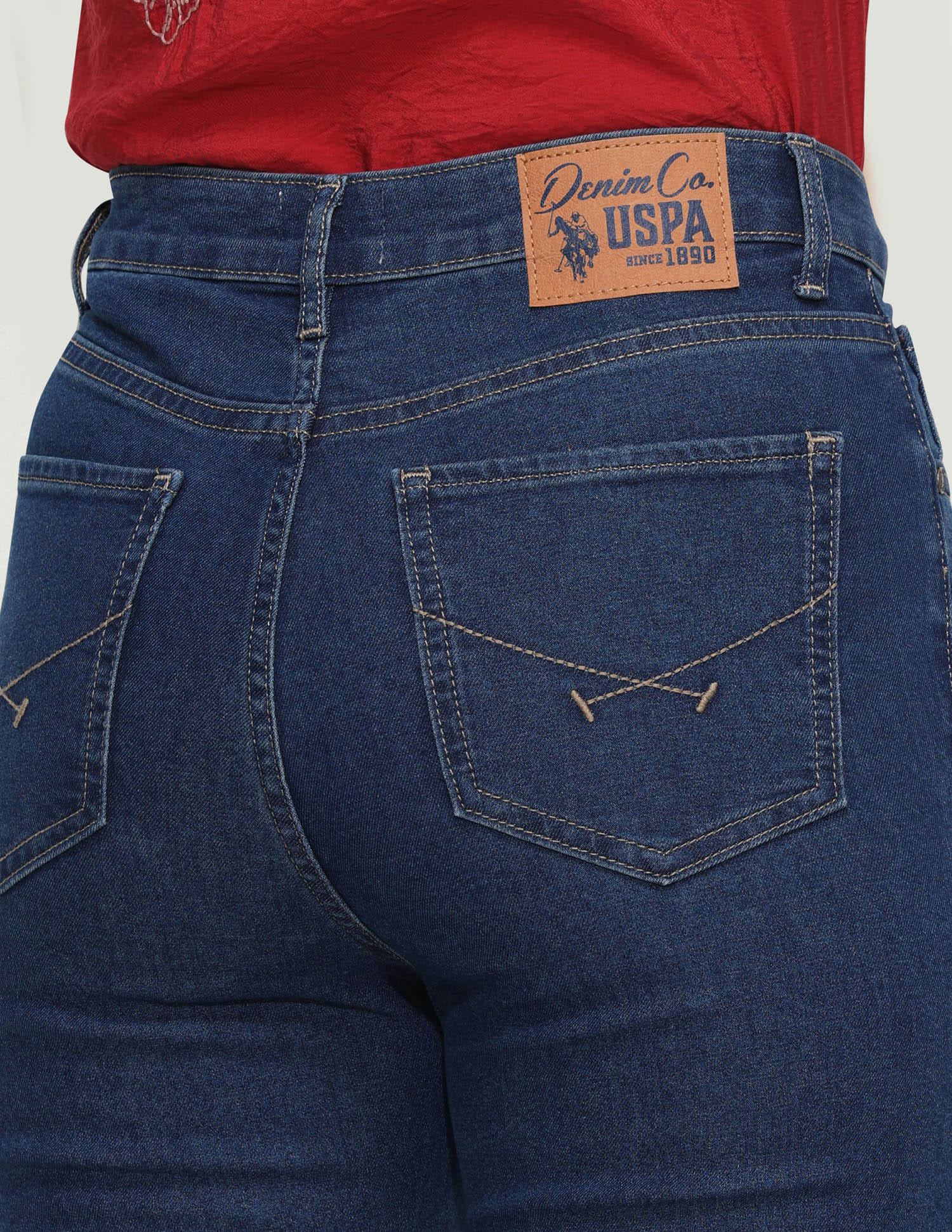 High Rise Skinny Bootcut Jeans Blue - U.S. Polo Assn. India | Large
