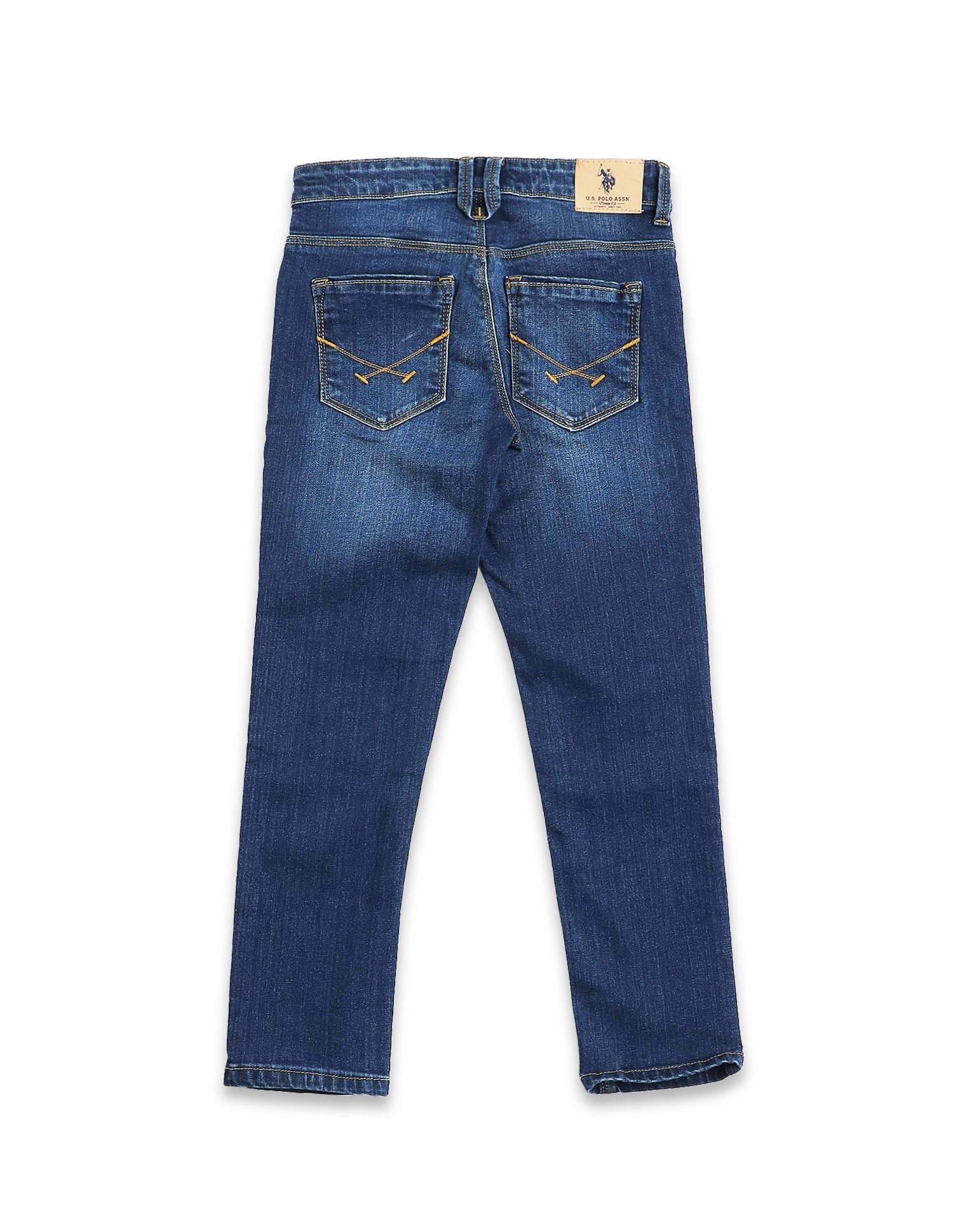 Boys Blue Slim Fit Stone Wash Jeans Blue - U.S. POLO ASSN. | Large