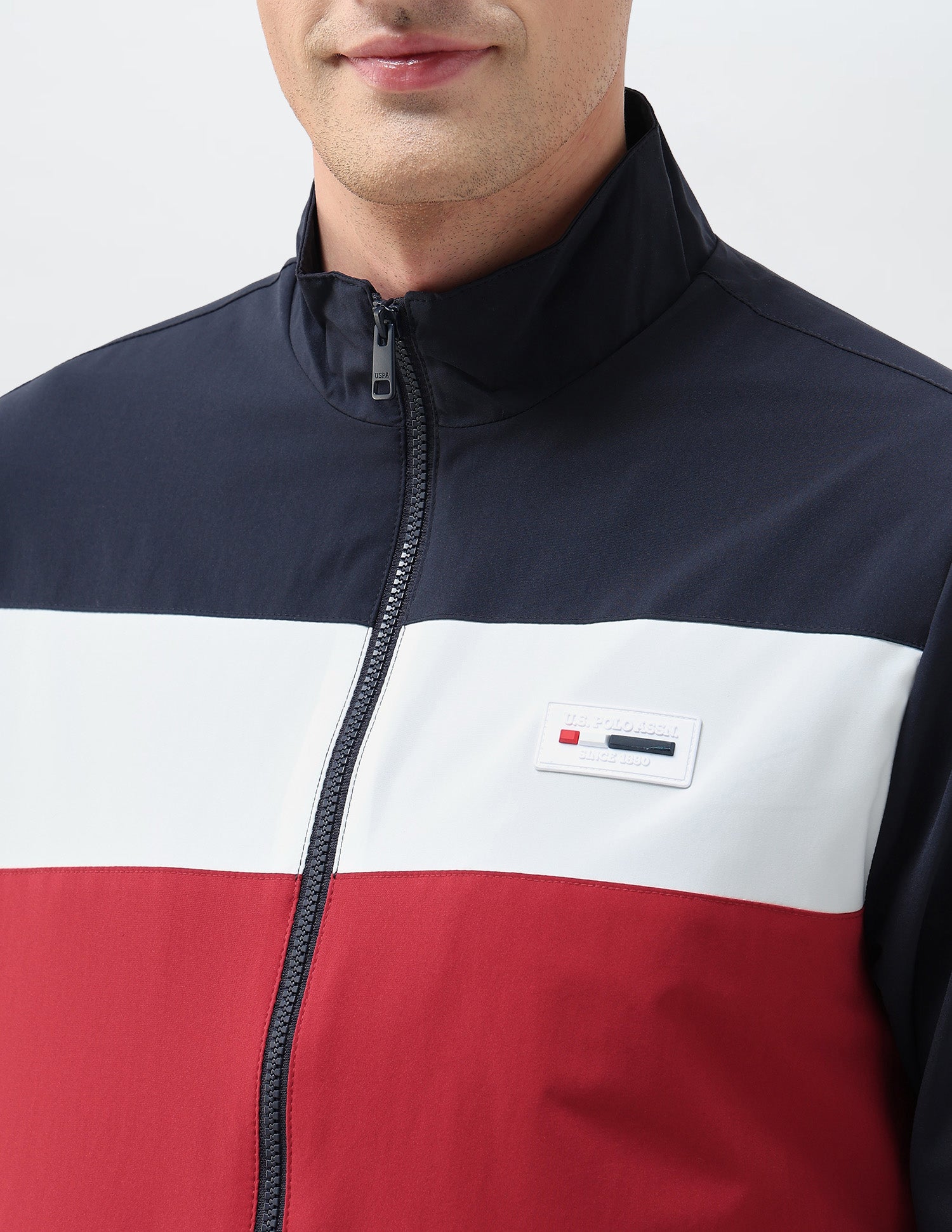 Colour Blocked Regular Fit Casual Jacket Dark Navy - U.S. POLO ASSN. | Large