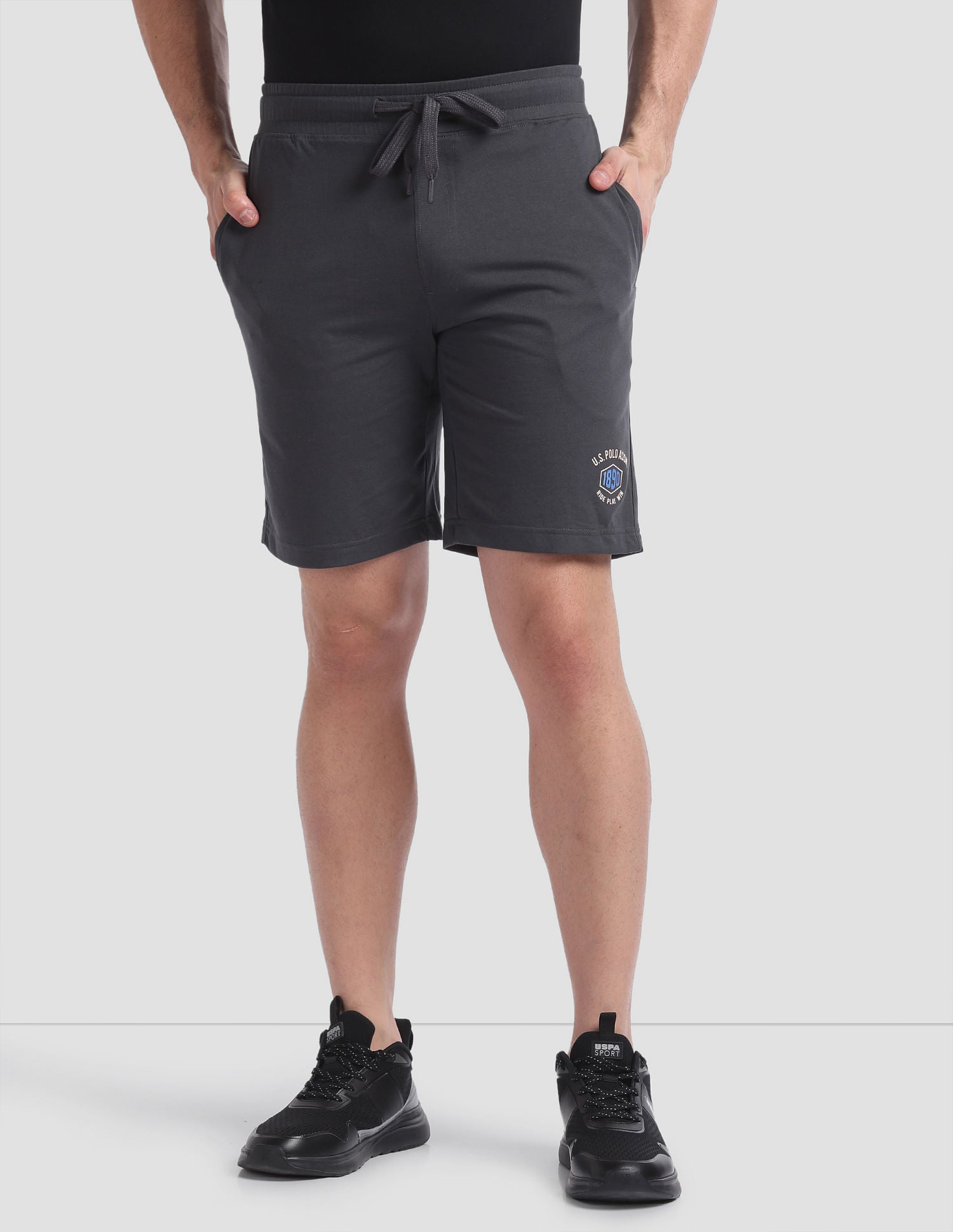 Solid LS002 Lounge Shorts - Pack Of 1 Asphalt - U.S. POLO ASSN. | Large