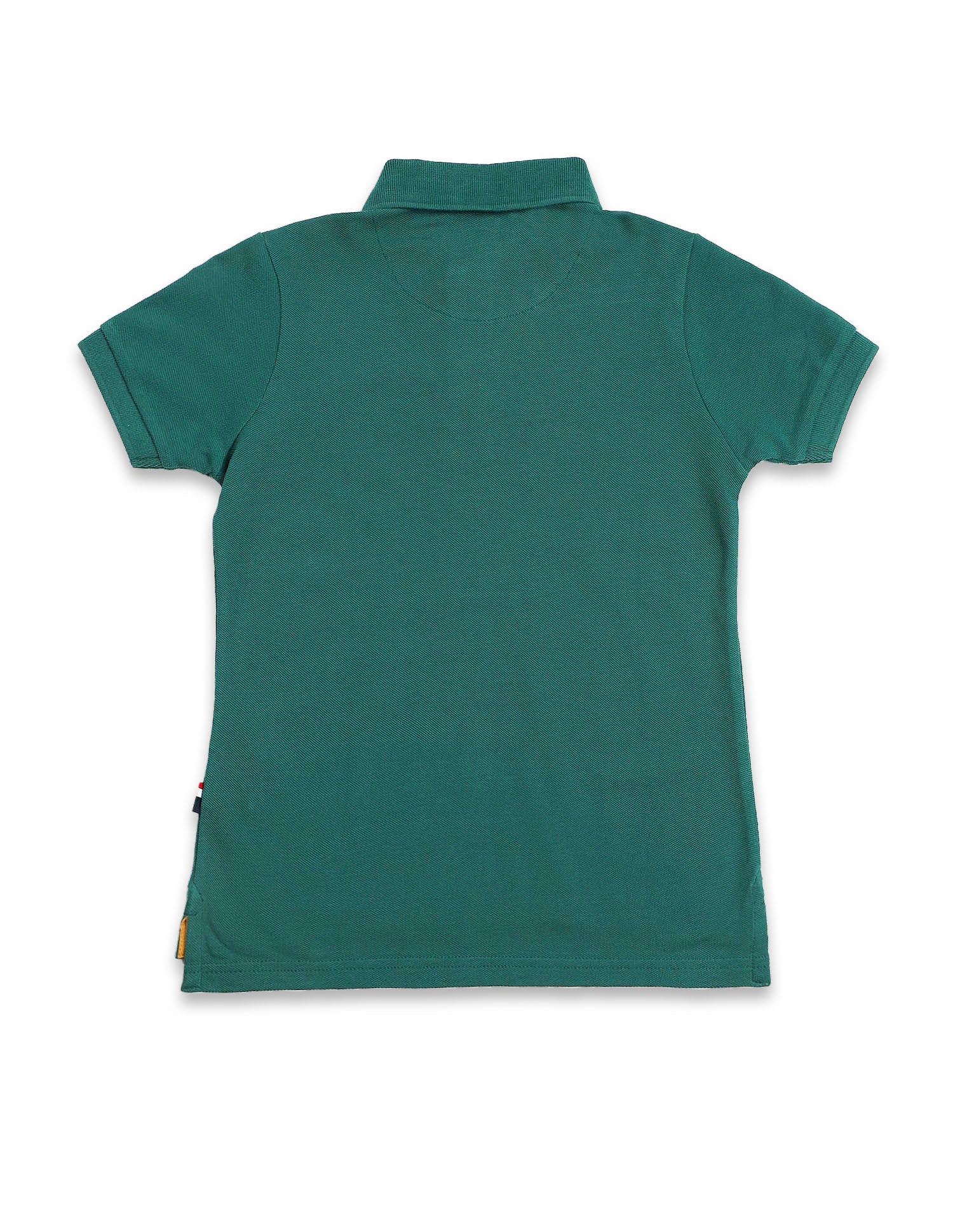 Pure Cotton Solid Polo Shirt Green - U.S. POLO ASSN. | Large