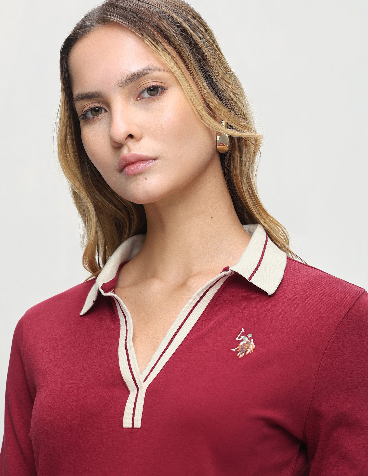 Solid Regular Fit Polo Shirt Maroon - U.S. Polo Assn. India | Large