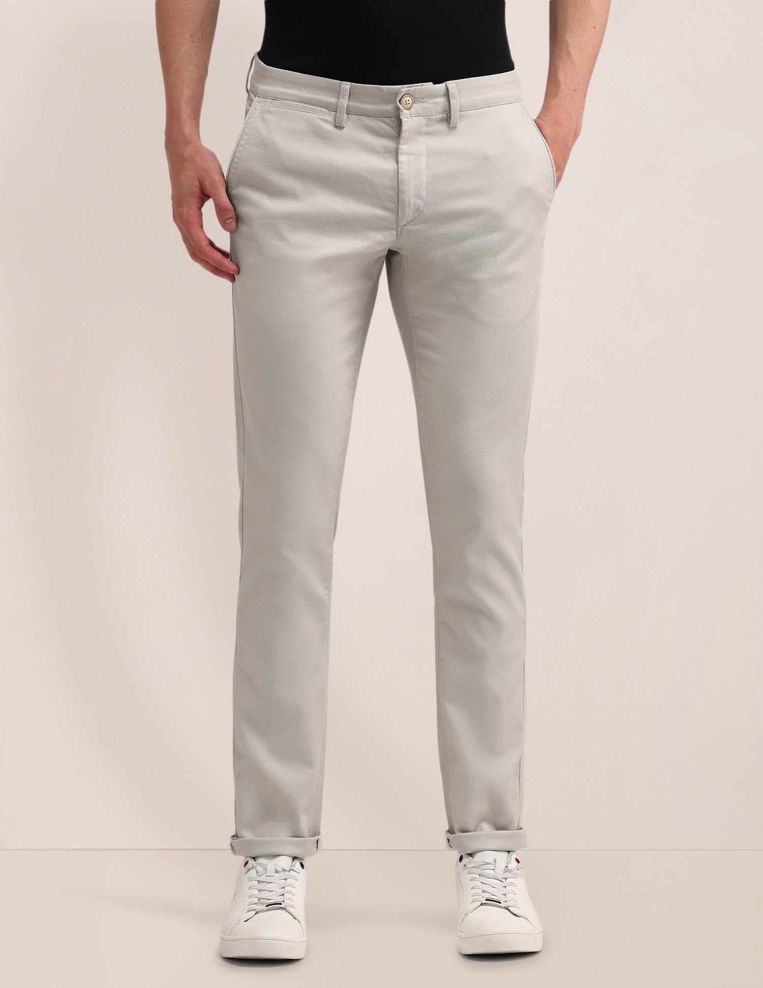 Austin Slim Fit Pleated Front Trousers Stone - U.S. POLO ASSN. | Large