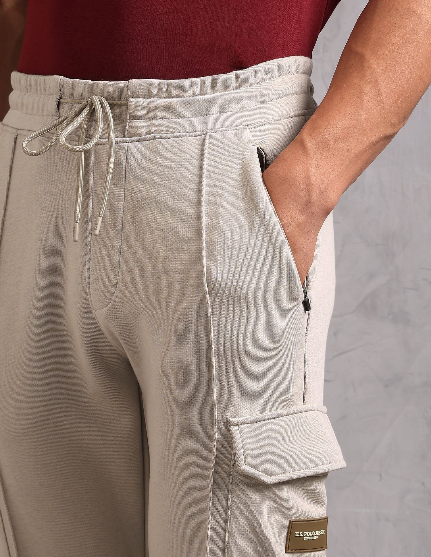 Comfort Fit Cotton OR005 Lounge Pants - Pack Of 1 Beige - U.S. POLO ASSN. | Large