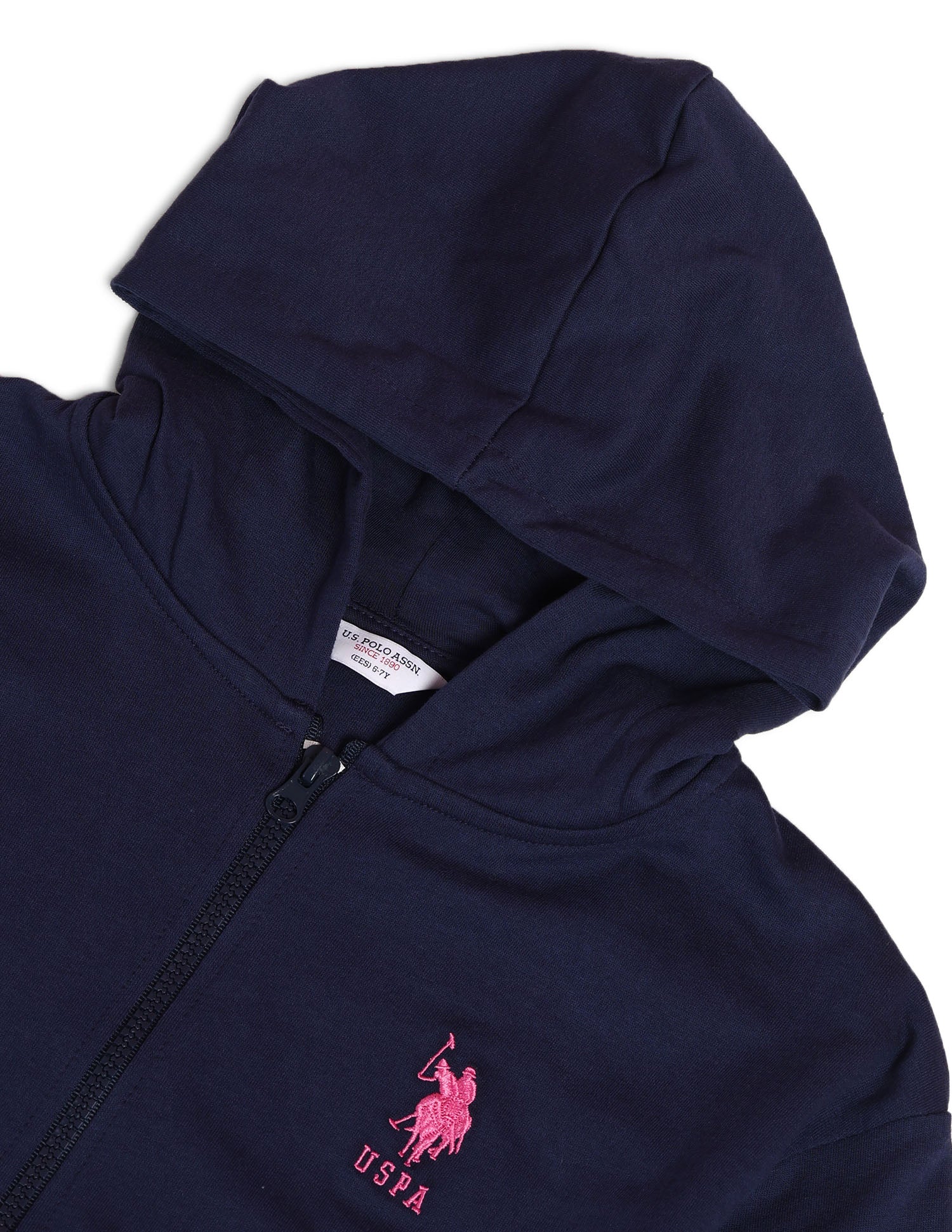Girls Solid Regular Fit Sweatshirt Navy - U.S. POLO ASSN. | Large