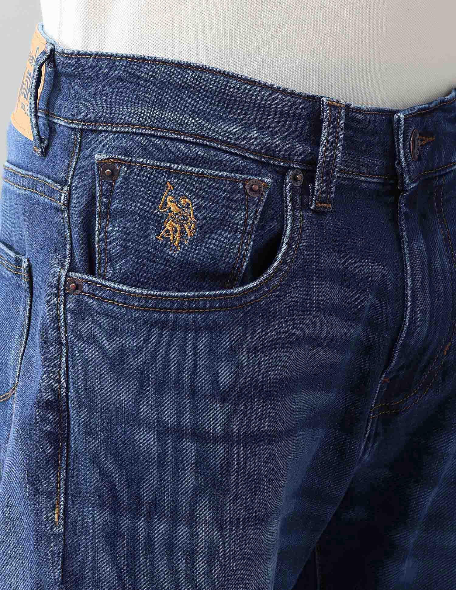 Super Stretch Henry Tapered Fit Blue Jeans Blue - U.S. Polo Assn. India | Large