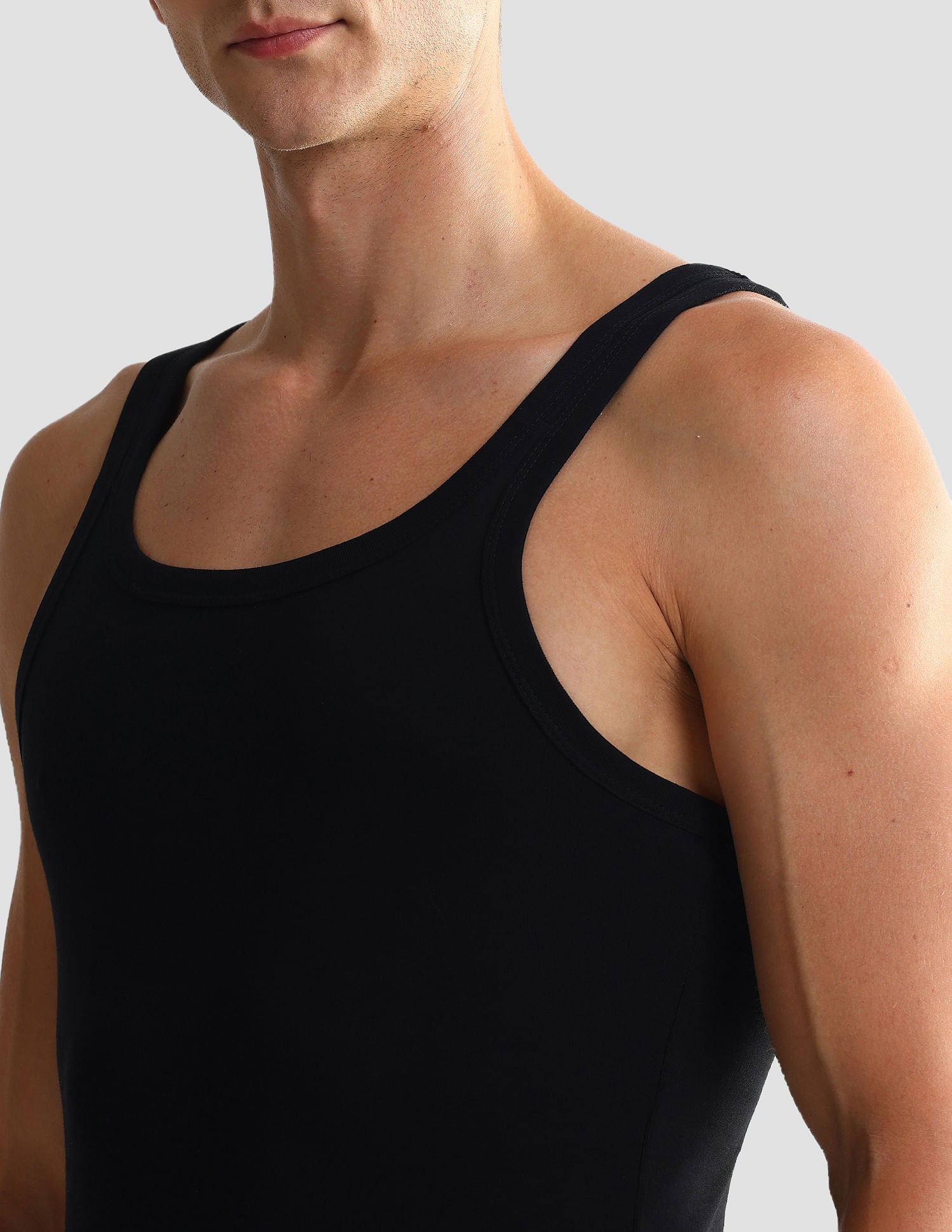 Pure Cotton EV006 Vest - Pack Of 2 Black - U.S. POLO ASSN. | Large