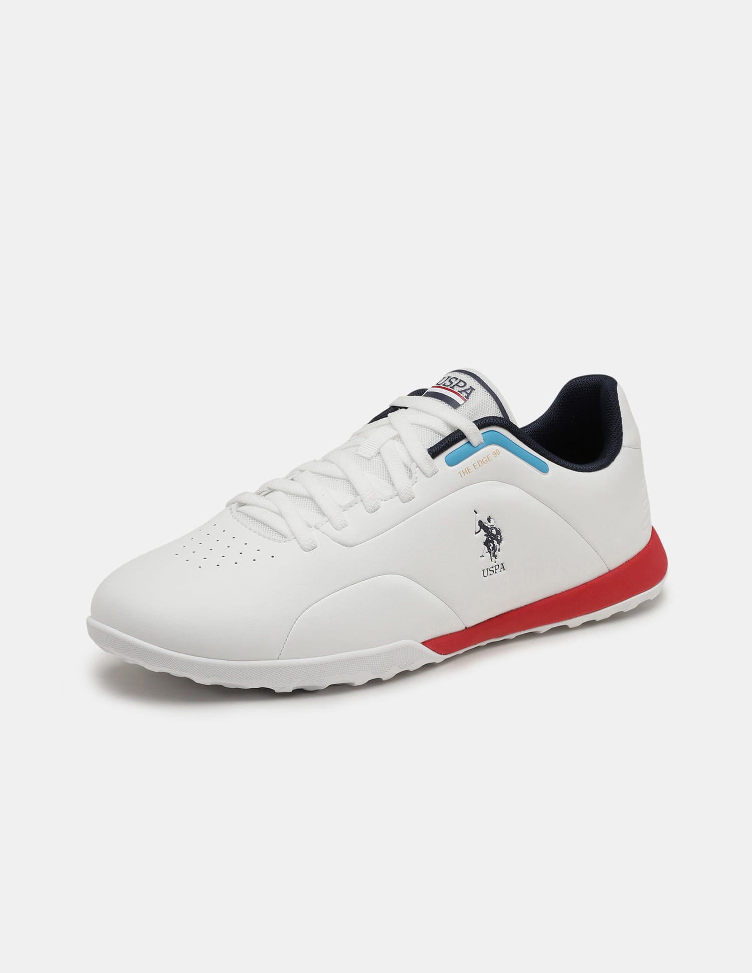 Round Toe Lace Ups The Edge 90 Sneakers White - U.S. Polo Assn. India | Large