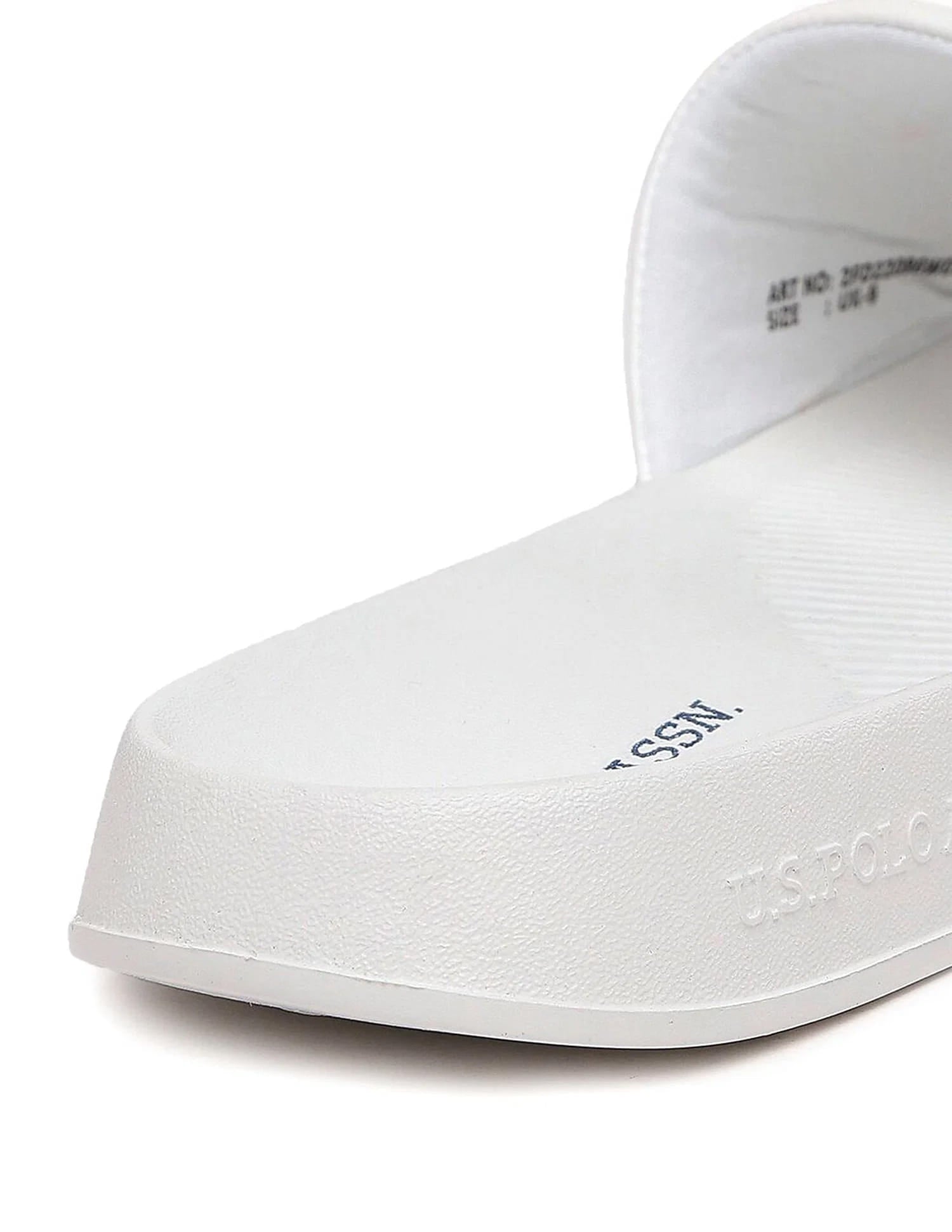 Men Brand Printed Trojan Sliders Off White - U.S. Polo Assn. India | Large