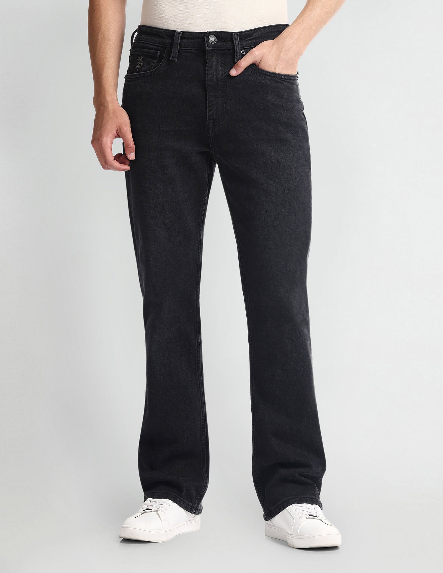 Connor Bootcut Fit Black Jeans Black - U.S. Polo Assn. India | Large