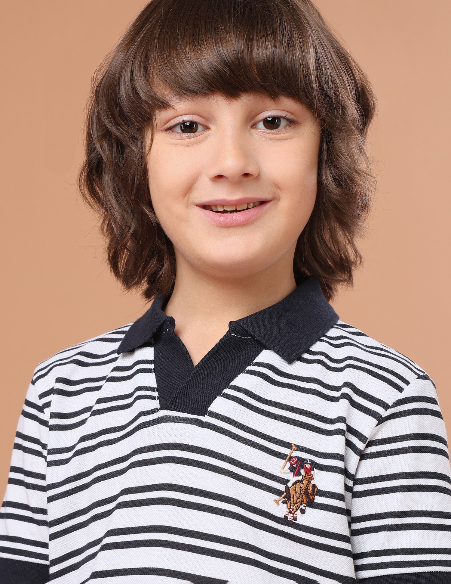 Horizontal Striped Regular Fit Polo Shirt Navy - U.S. Polo Assn. India | Large