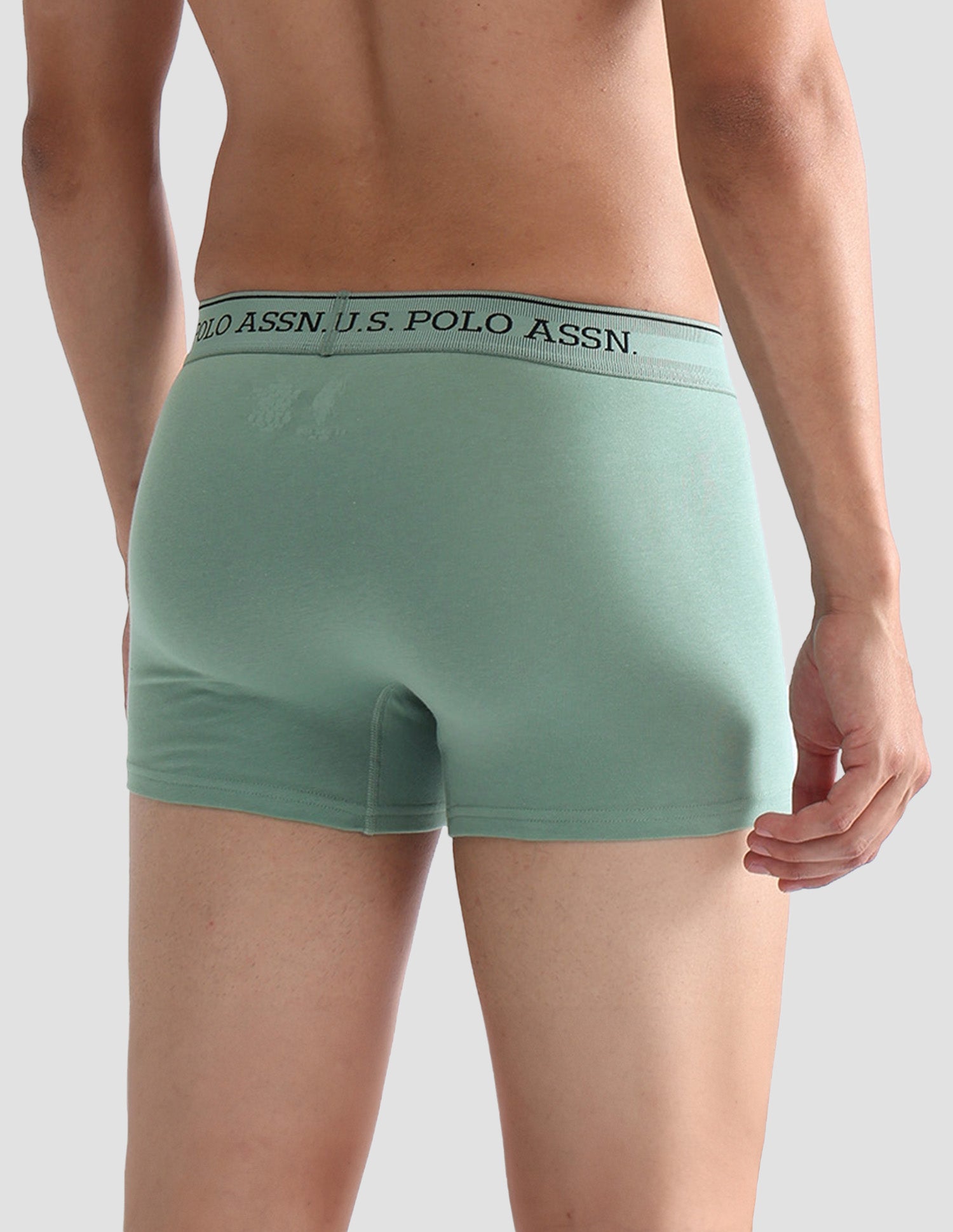 Mid Rise Solid OET15 Trunks - Pack Of 3 Stone Blue, Granite Green and Antler - U.S. POLO ASSN. | Large