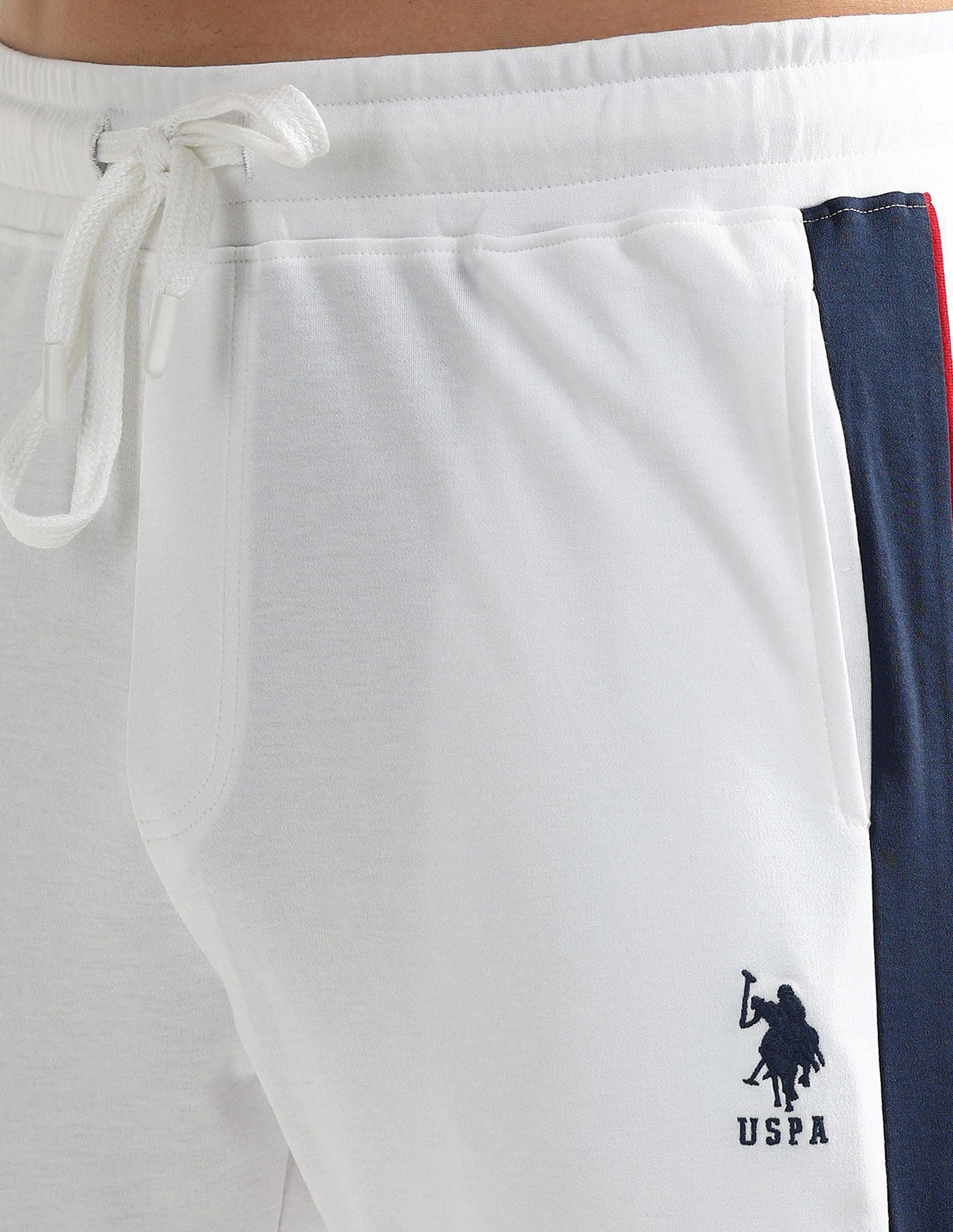 Solid OJ004 Lounge Joggers - Pack Of 1 White - U.S. POLO ASSN. | Large