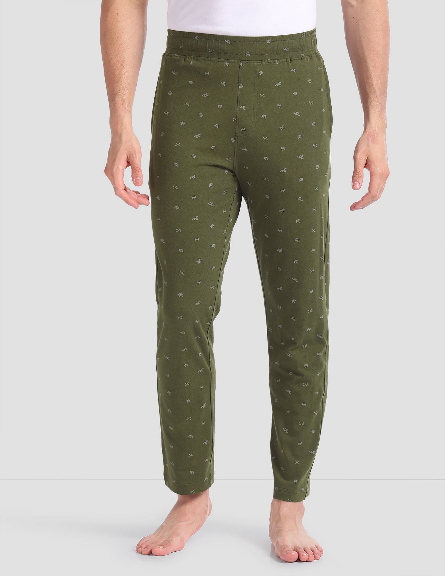 All Over Print OELP2 Lounge Track Pants - Pack Of 1 Olive - U.S. POLO ASSN. | Large