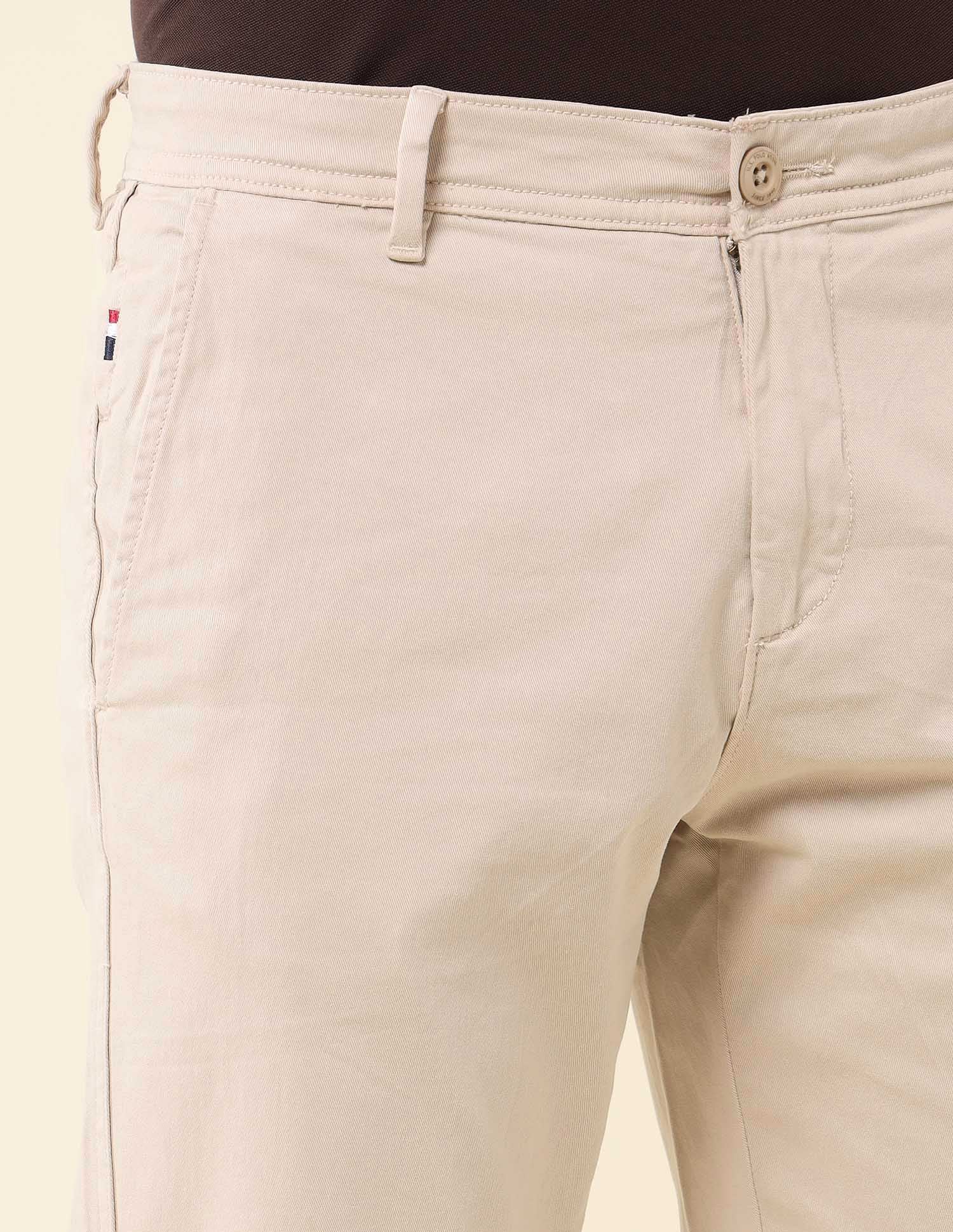 Austin Slim Fit Twill Trousers Beige - U.S. Polo Assn. India | Large