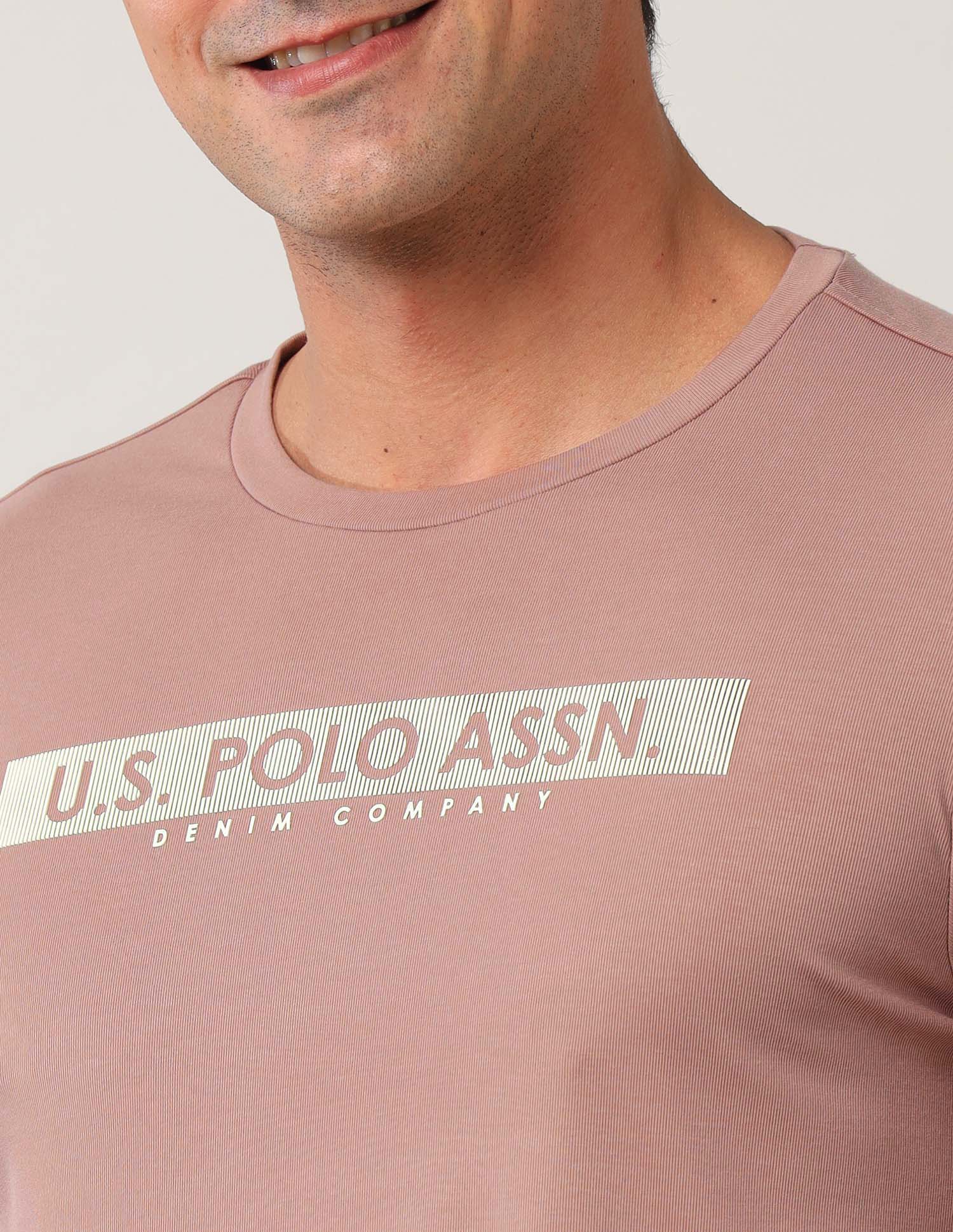 Muscle Fit Black Label T-Shirt Peach - U.S. Polo Assn. India | Large