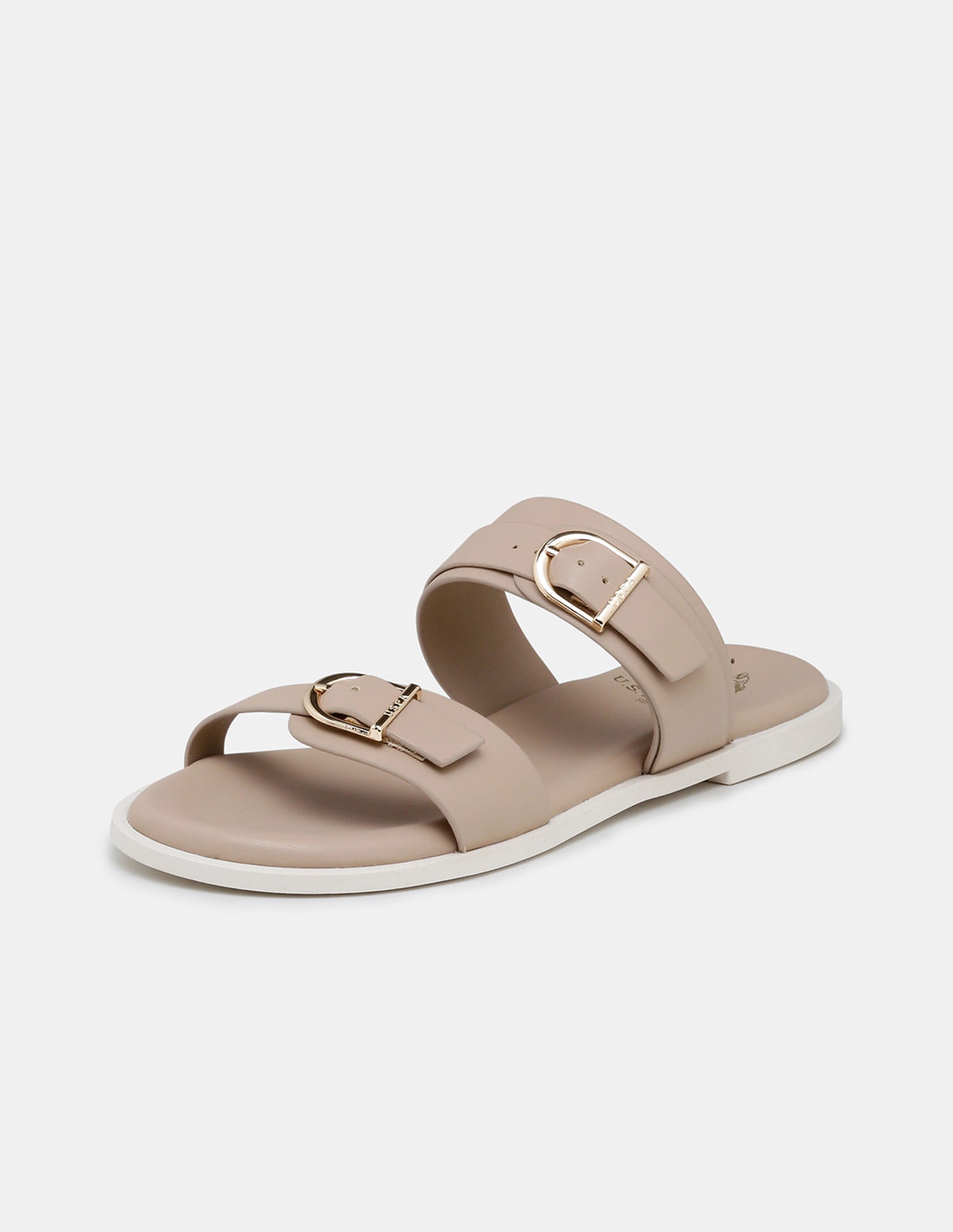 Women Jores Open Toe Buckle Sandals Nude - U.S. Polo Assn. India | Large