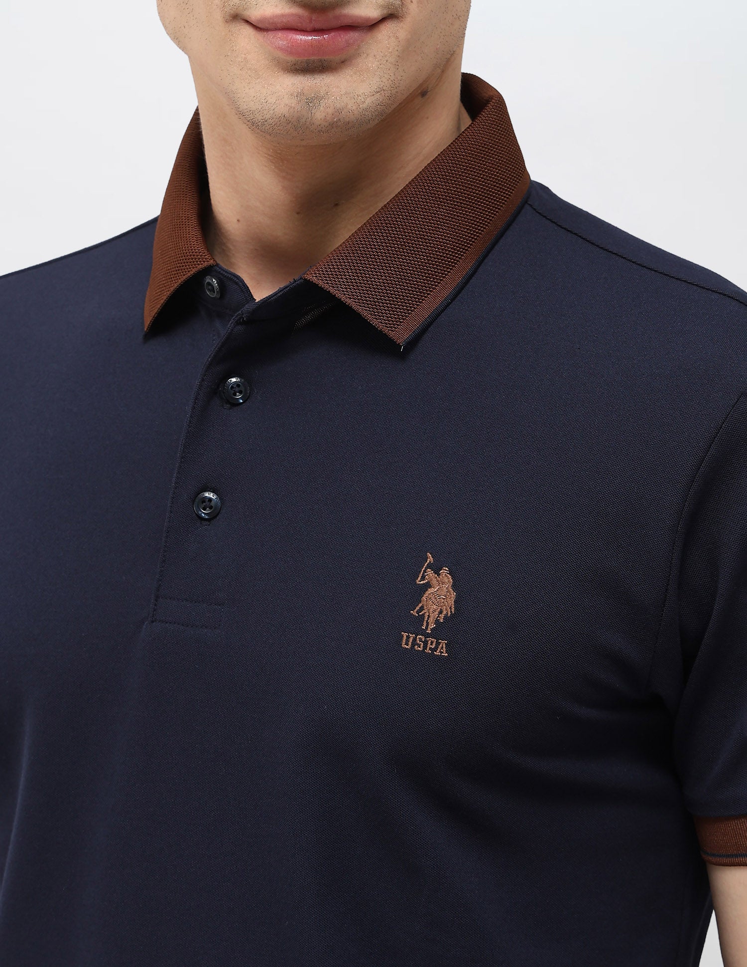 Solid Regular Fit Polo Shirt Navy - U.S. POLO ASSN. | Large