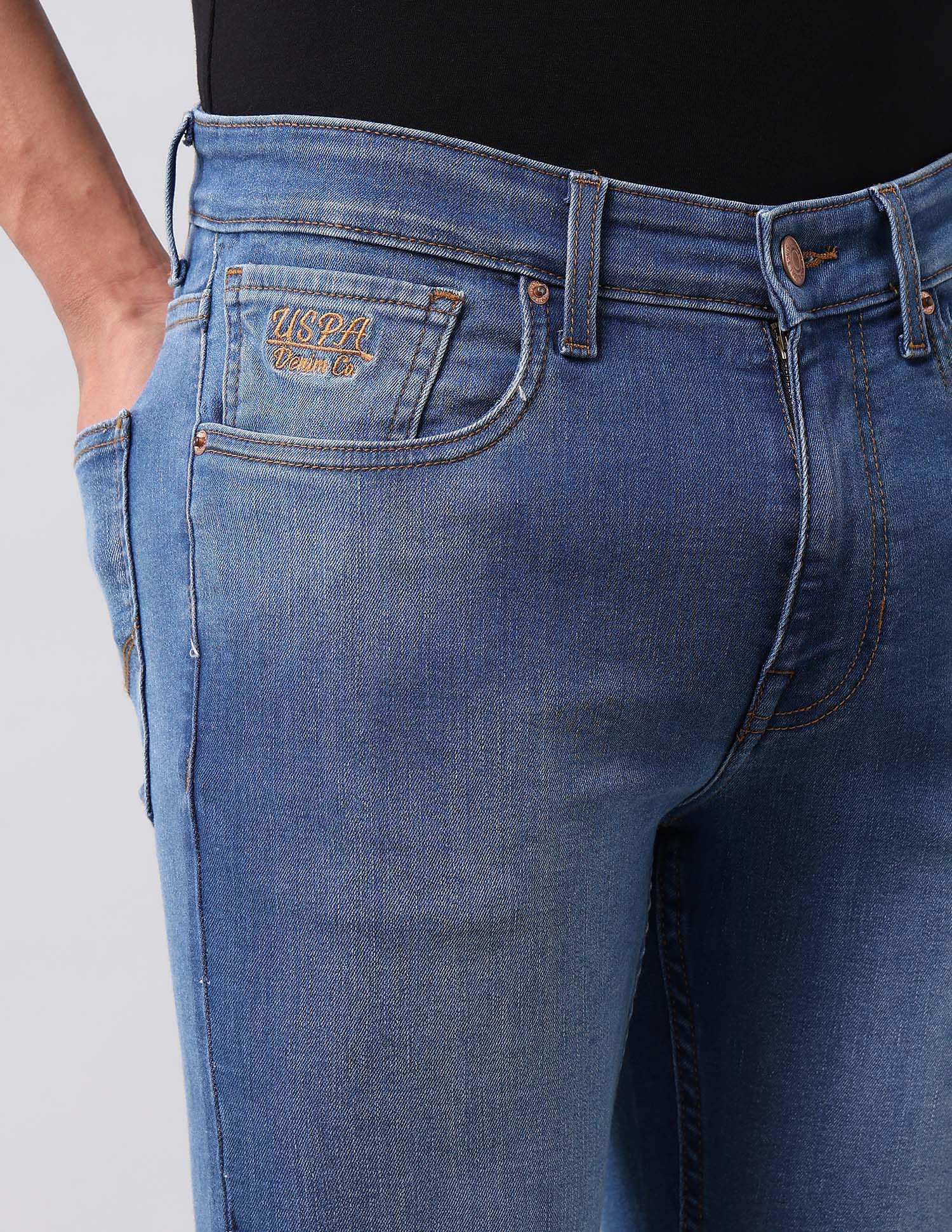 Regallo Skinny Fit Blue Jeans Med Blue - U.S. Polo Assn. India | Large