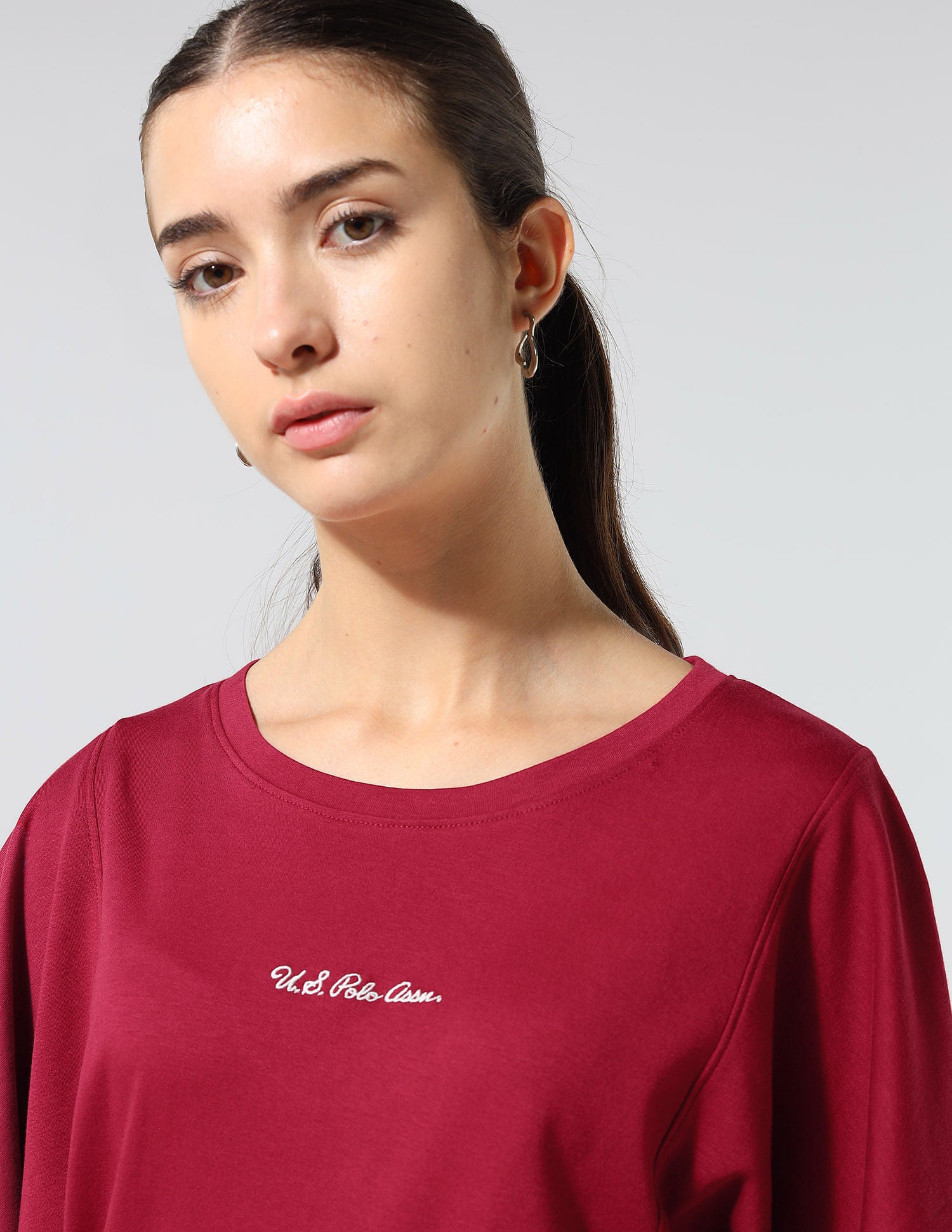 Relaxed Fit Solid Co-Ords Dark Red - U.S. POLO ASSN. | Large