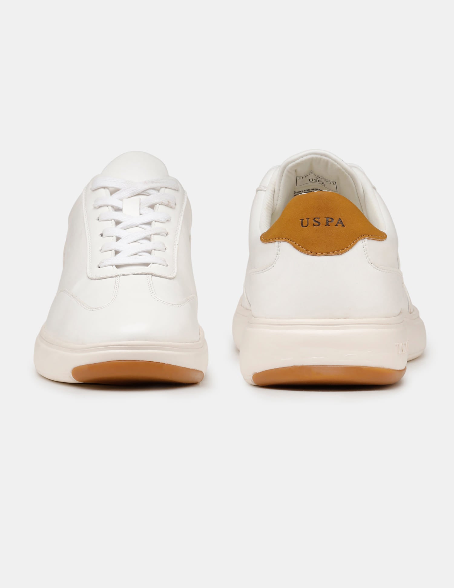 Round Toe Lace Ups Como 2.0 Sneakers White - U.S. Polo Assn. India | Large