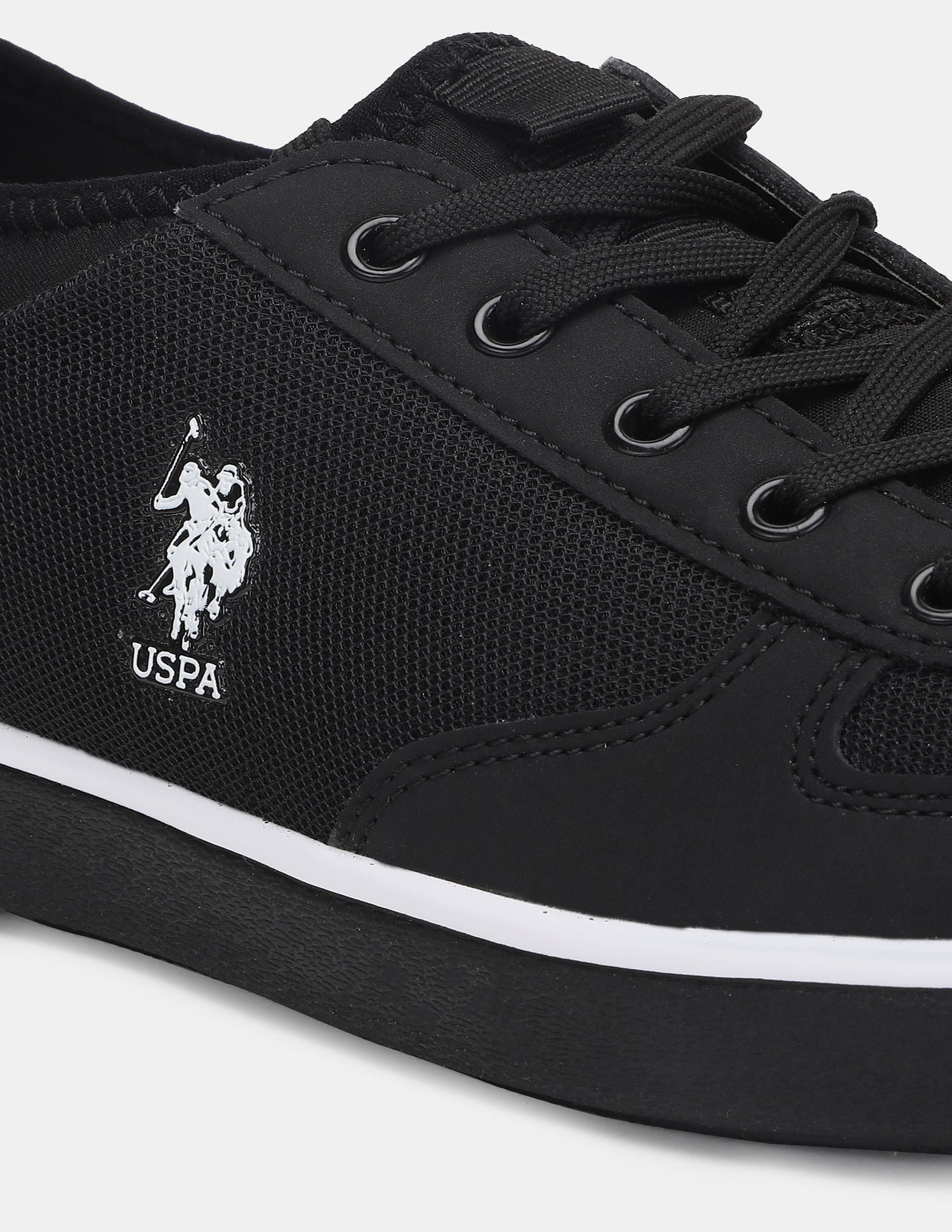 Men Black Cushioned Non-Skid Rastus Sneakers – U.S. Polo Assn. India