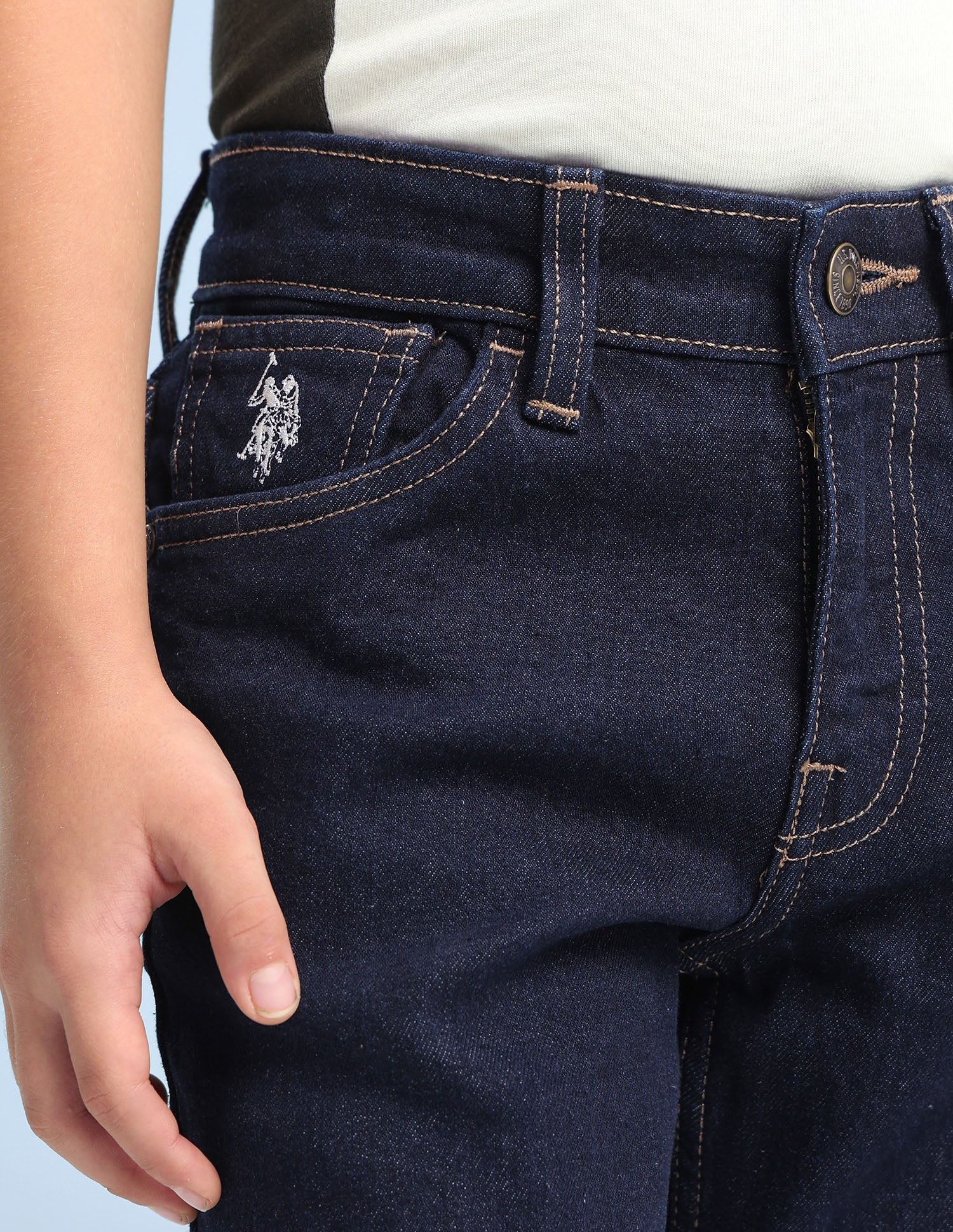 Mid Rise Slim Fit Jeans Dark Indigo - U.S. Polo Assn. India | Large
