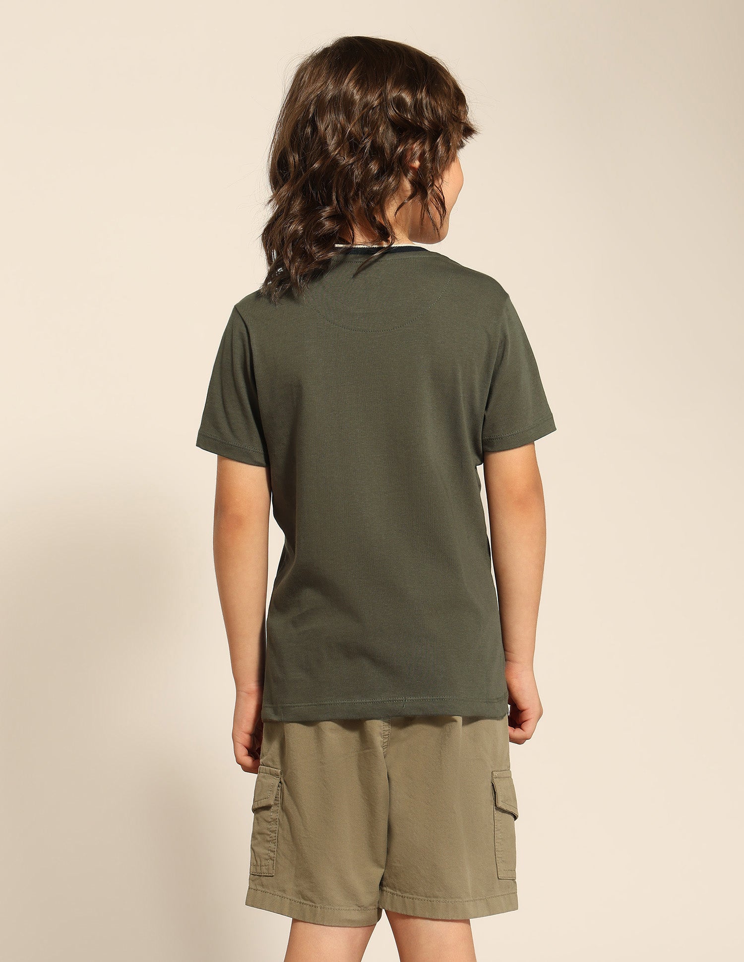 Boys Brand Embossed T-Shirt - Pack Of 2 Olive and Black - U.S. POLO ASSN. | Large