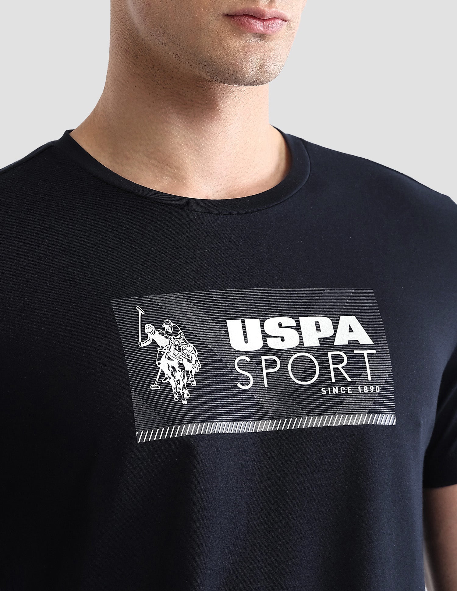 Brand Printed Regular Fit Active T-Shirt Navy - U.S. POLO ASSN. | Large