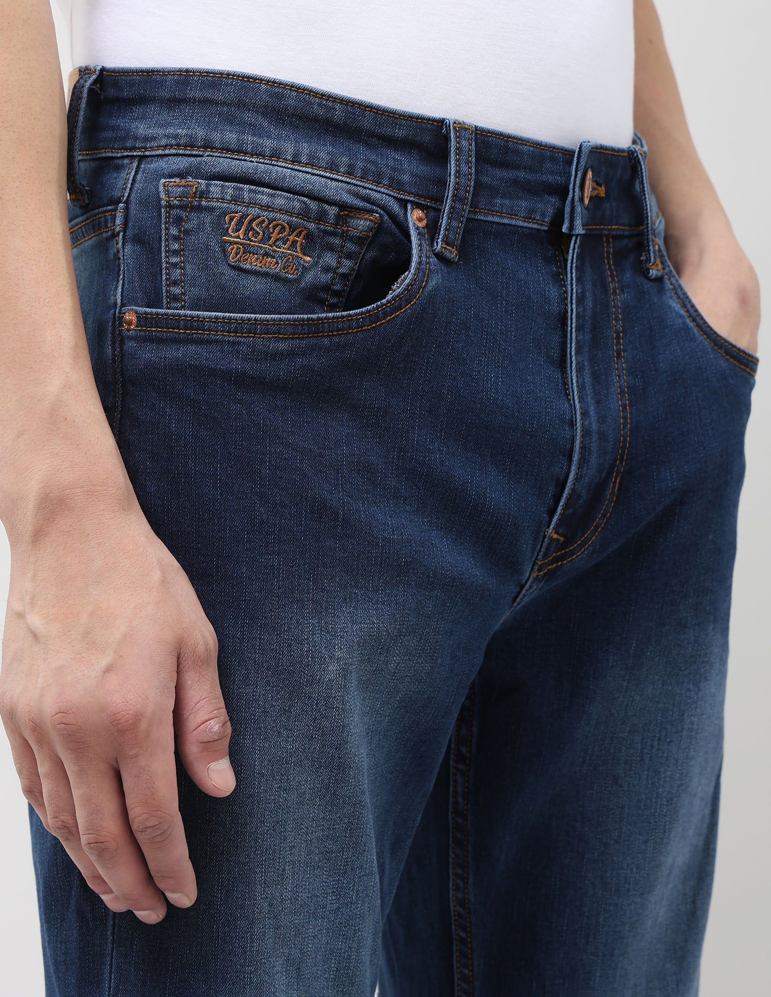 Harold Slim Straight Fit Blue Jeans Indigo - U.S. POLO ASSN. | Large