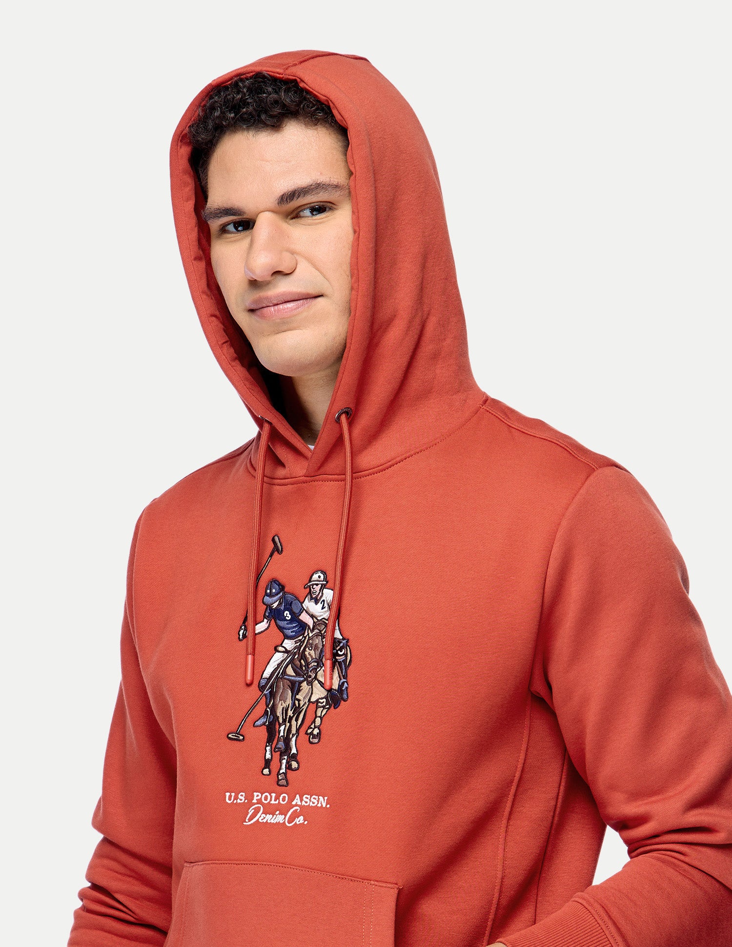 Brand Applique Regular Fit Sweatshirt Rust - U.S. Polo Assn. India | Large
