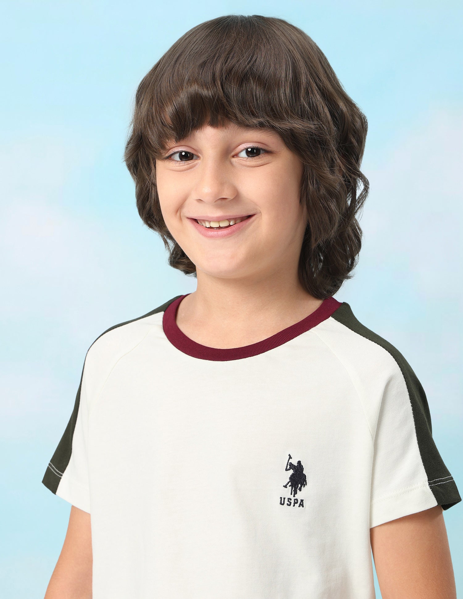 Solid Regular Fit T-Shirt Off White - U.S. Polo Assn. India | Large