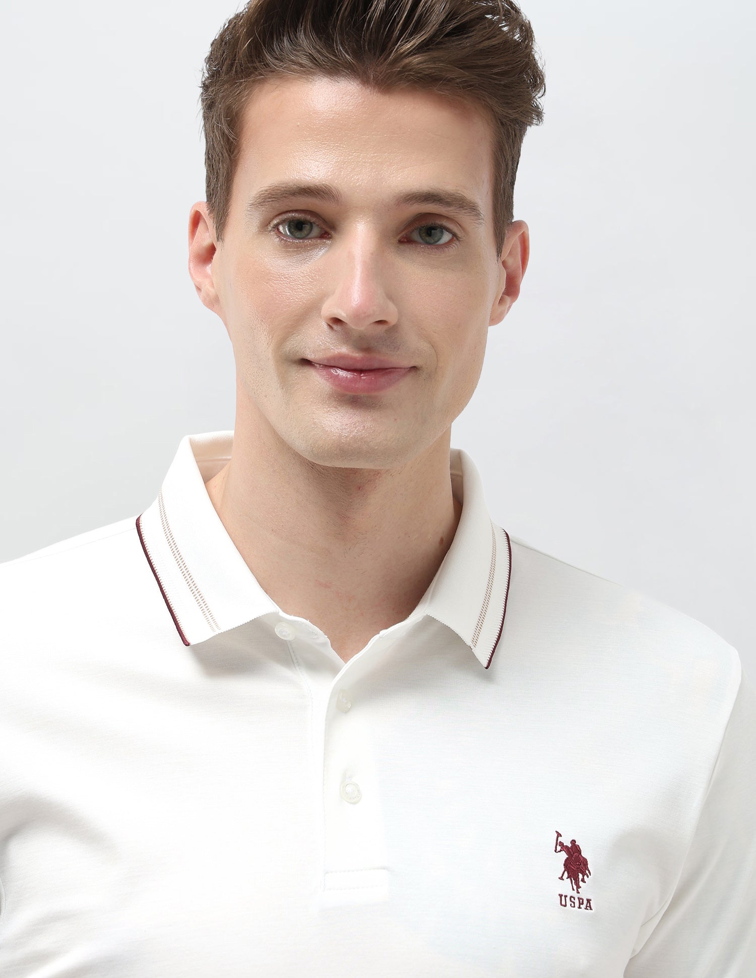 Solid Slim Fit Polo Shirt White - U.S. Polo Assn. India | Large