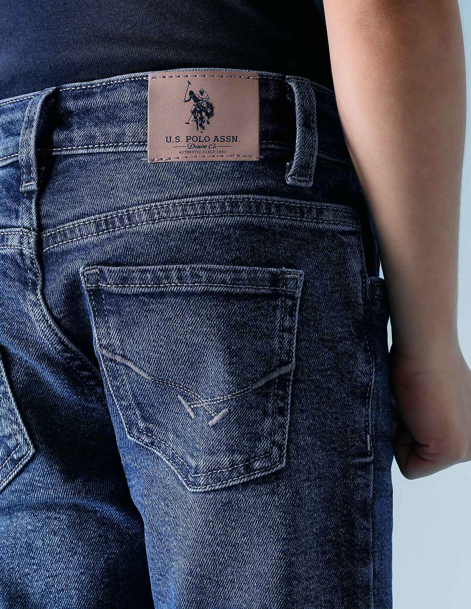 Boys Whiskered Relaxed Fit Jeans Indigo - U.S. POLO ASSN. | Large