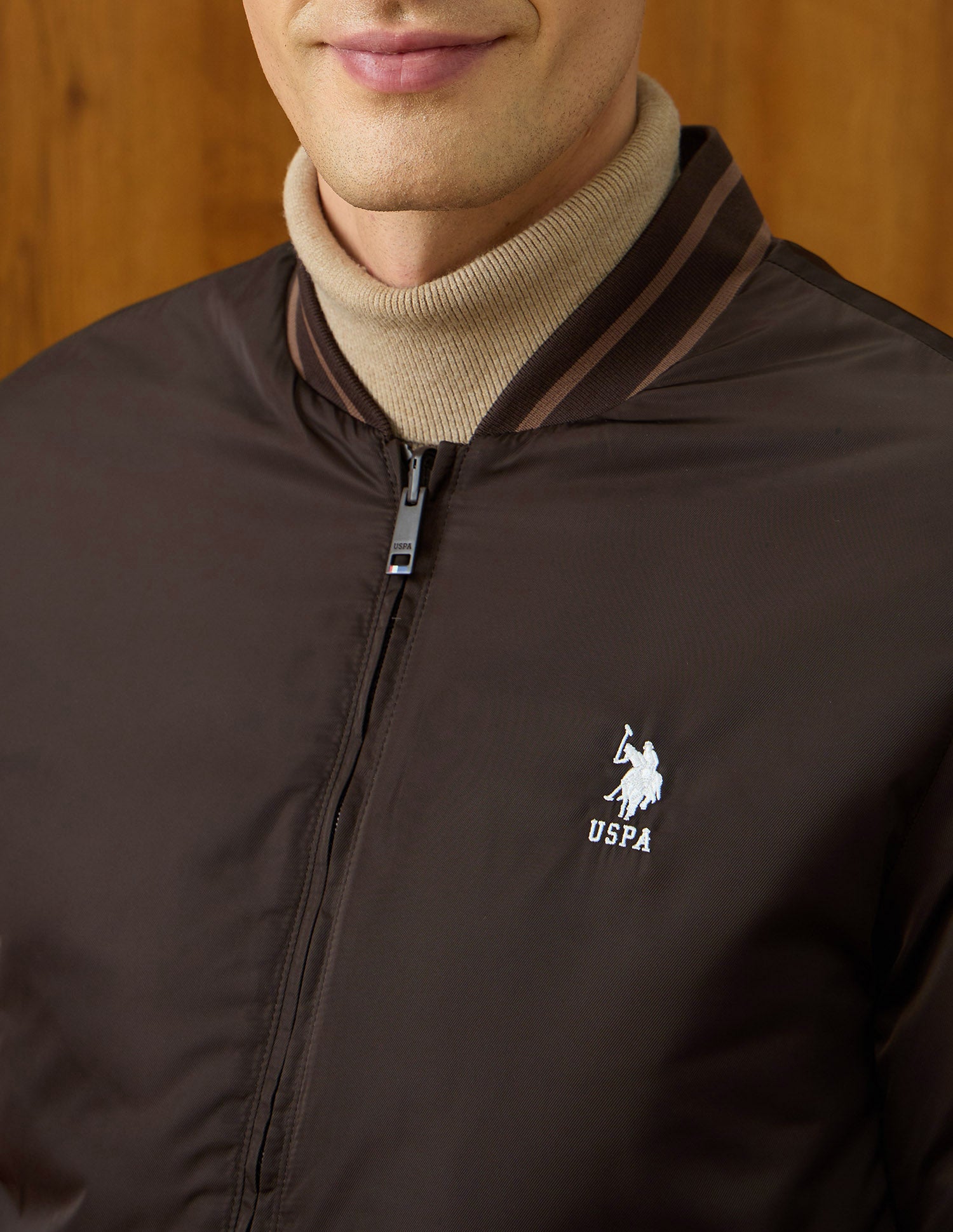 Reversible Equestrian Aisle Theater Jacket Choco - U.S. Polo Assn. India | Large
