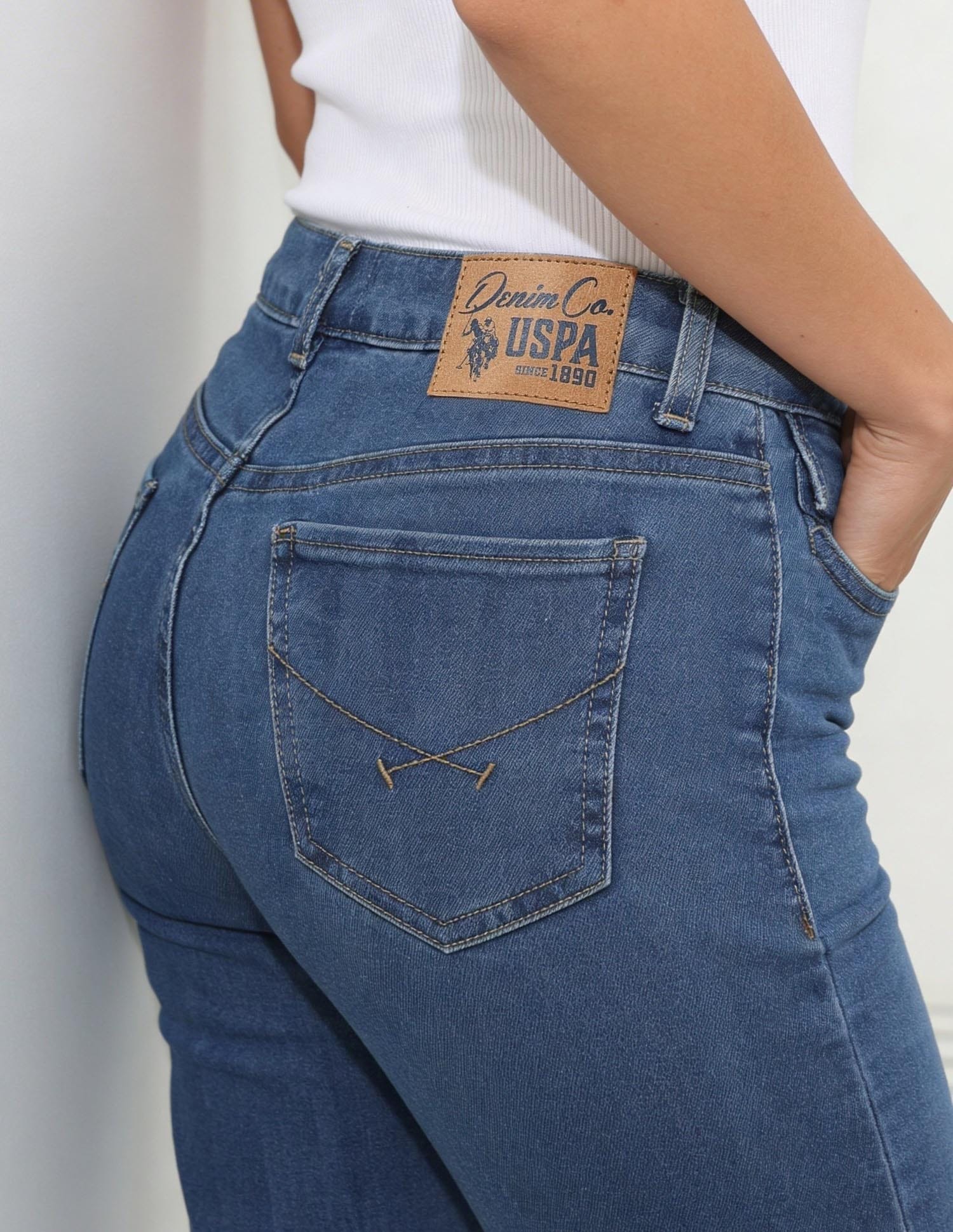 High Rise Bootcut Jeans Blue - U.S. Polo Assn. India | Large