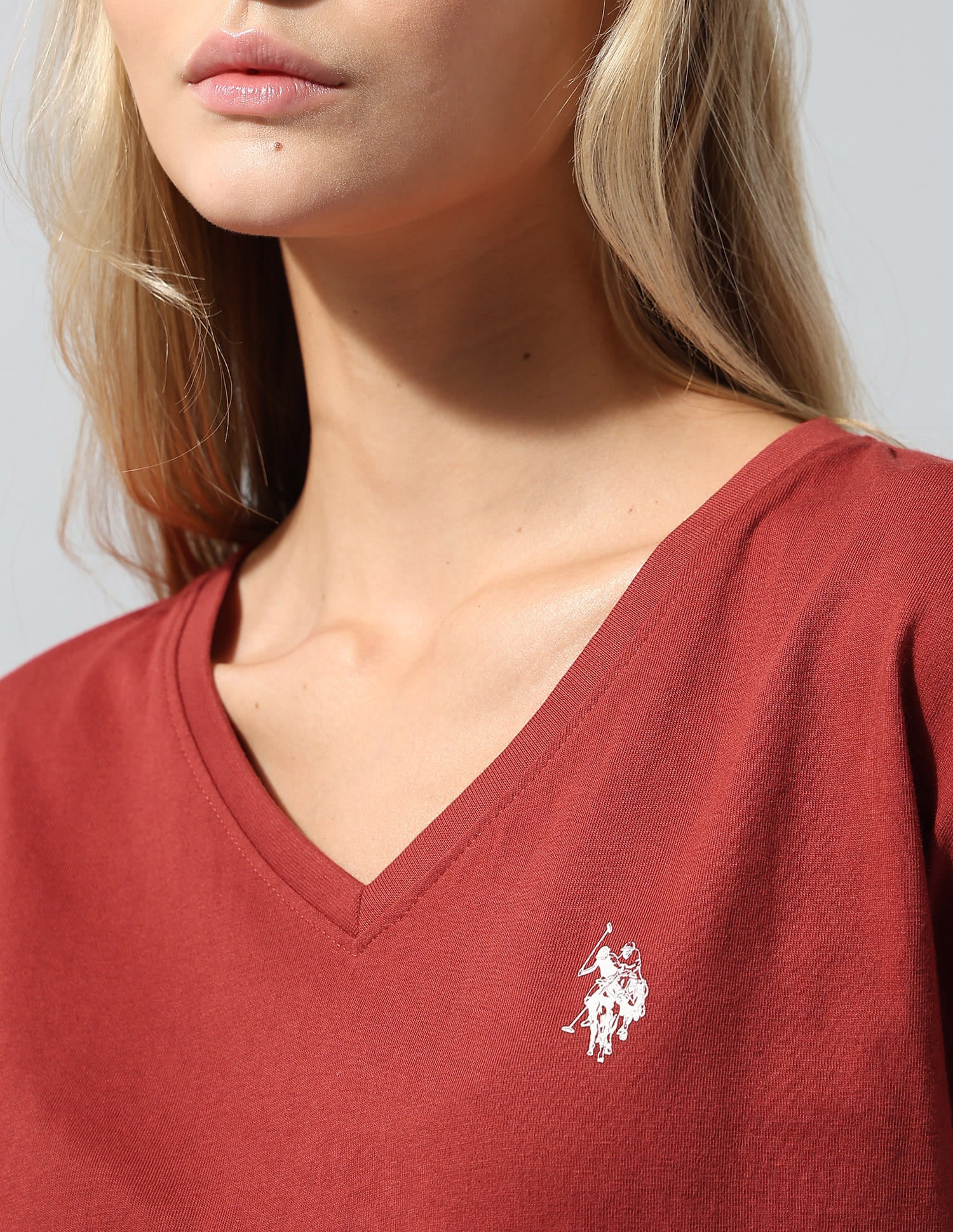 Relaxed Fit T-Shirt With Wide Leg Pants Red - U.S. Polo Assn. India | Large