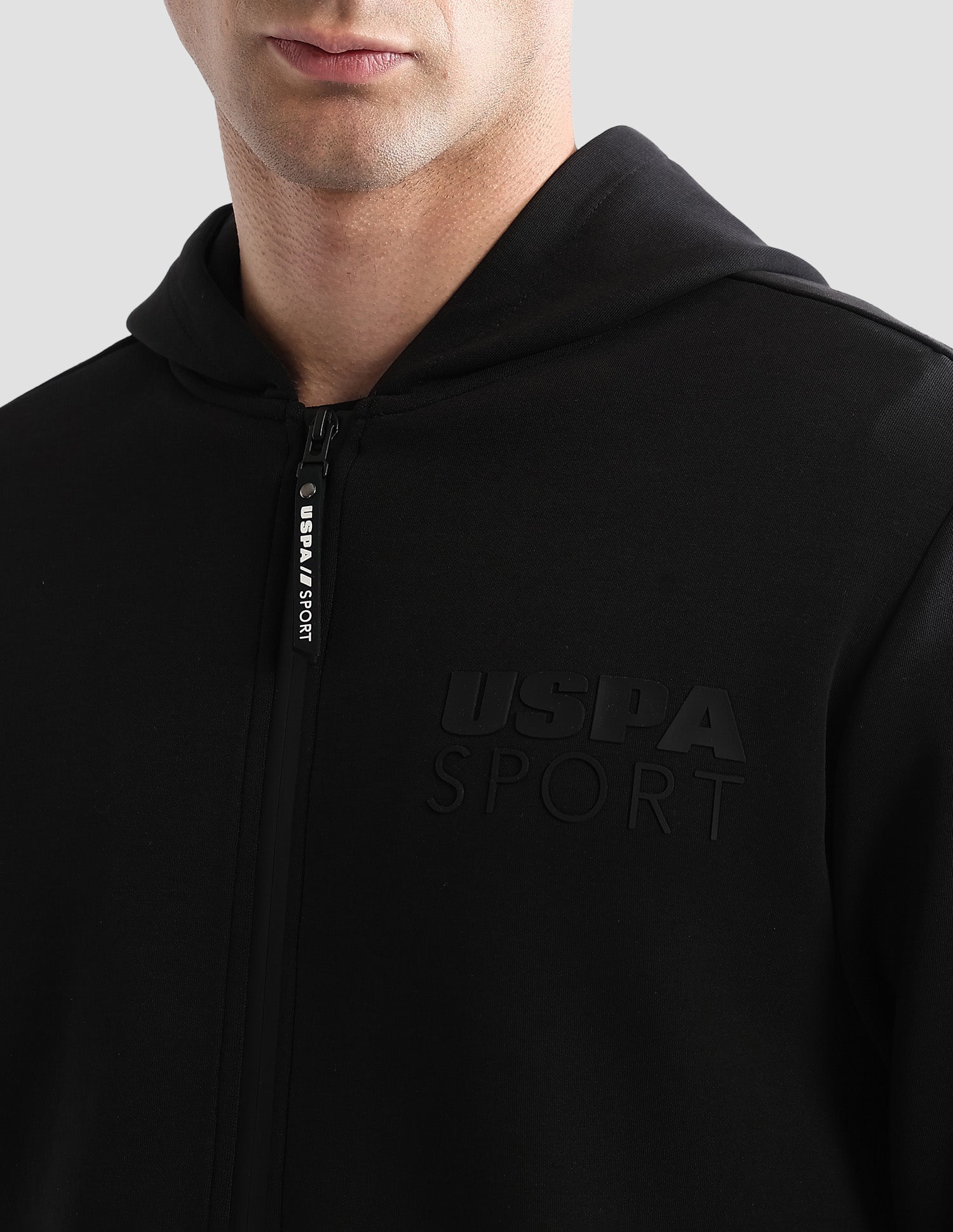 Solid Slim Fit Sweatshirt Black - U.S. POLO ASSN. | Large