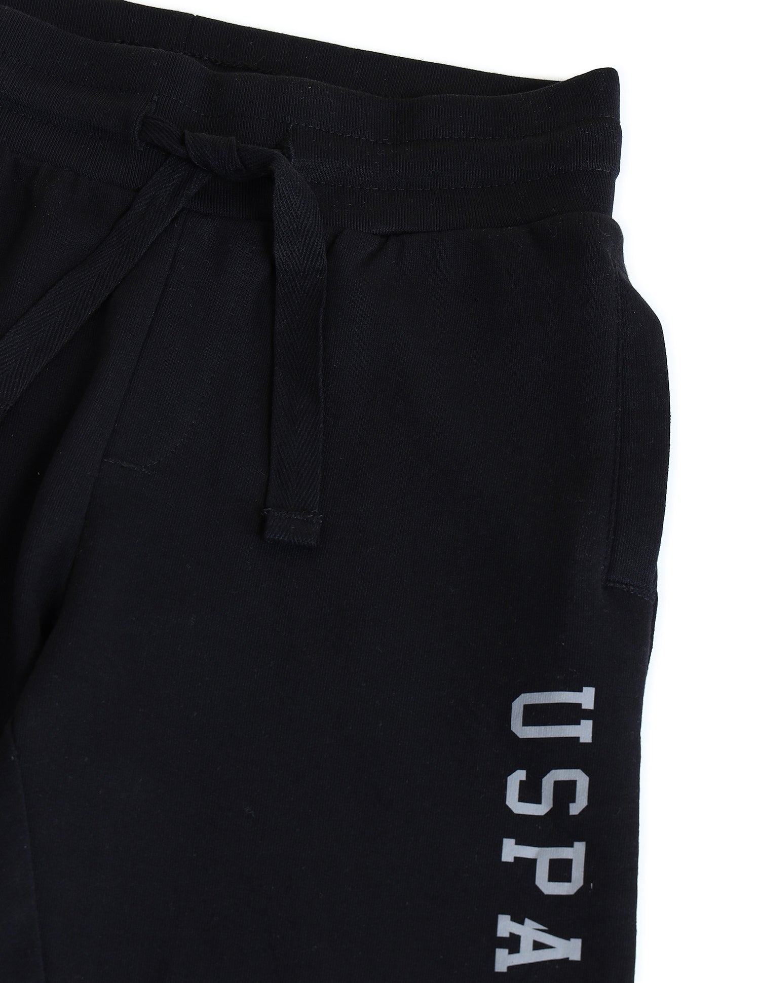Boys Solid Regular Fit Joggers Black - U.S. POLO ASSN. | Large