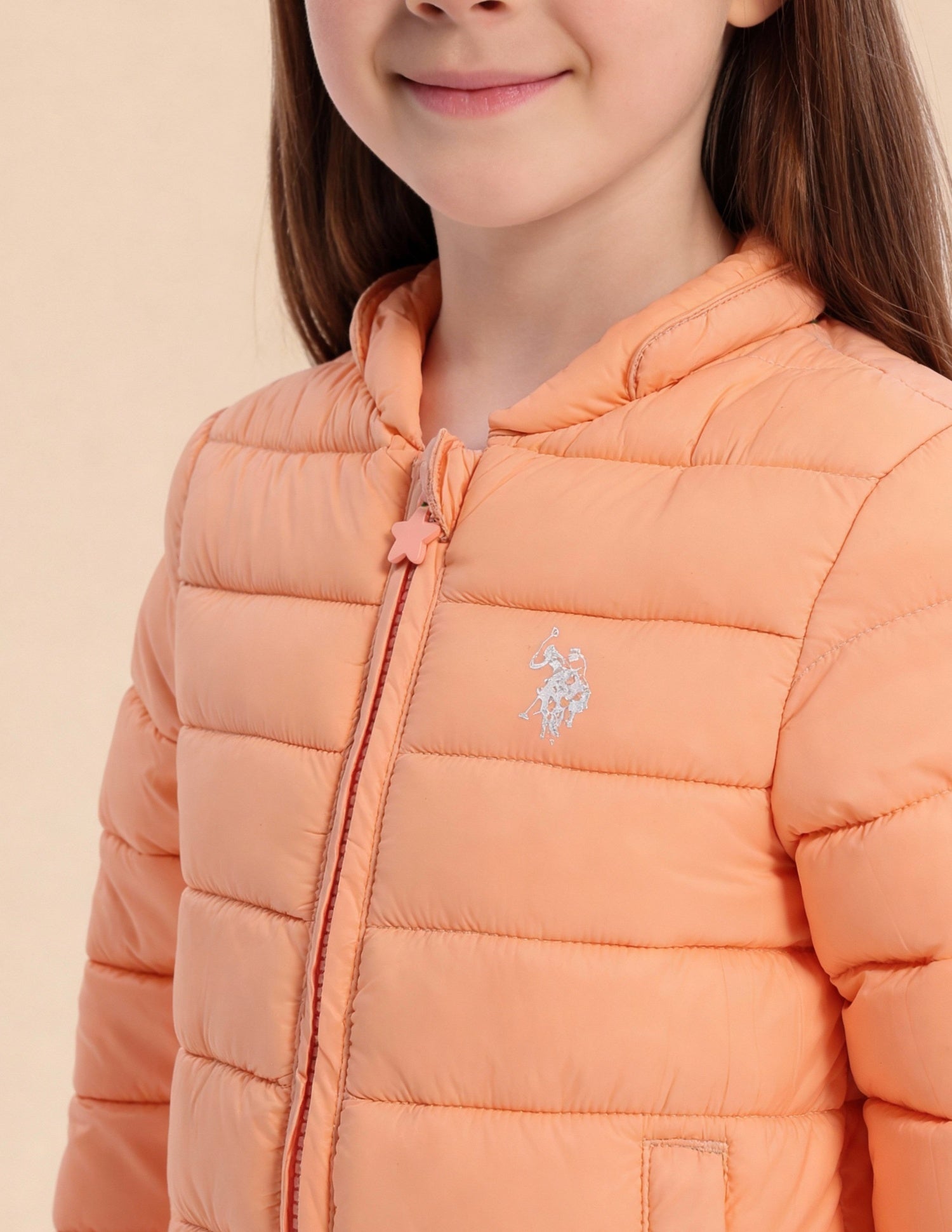 Girls Solid Packabale Jacket Rust - U.S. Polo Assn. India | Large