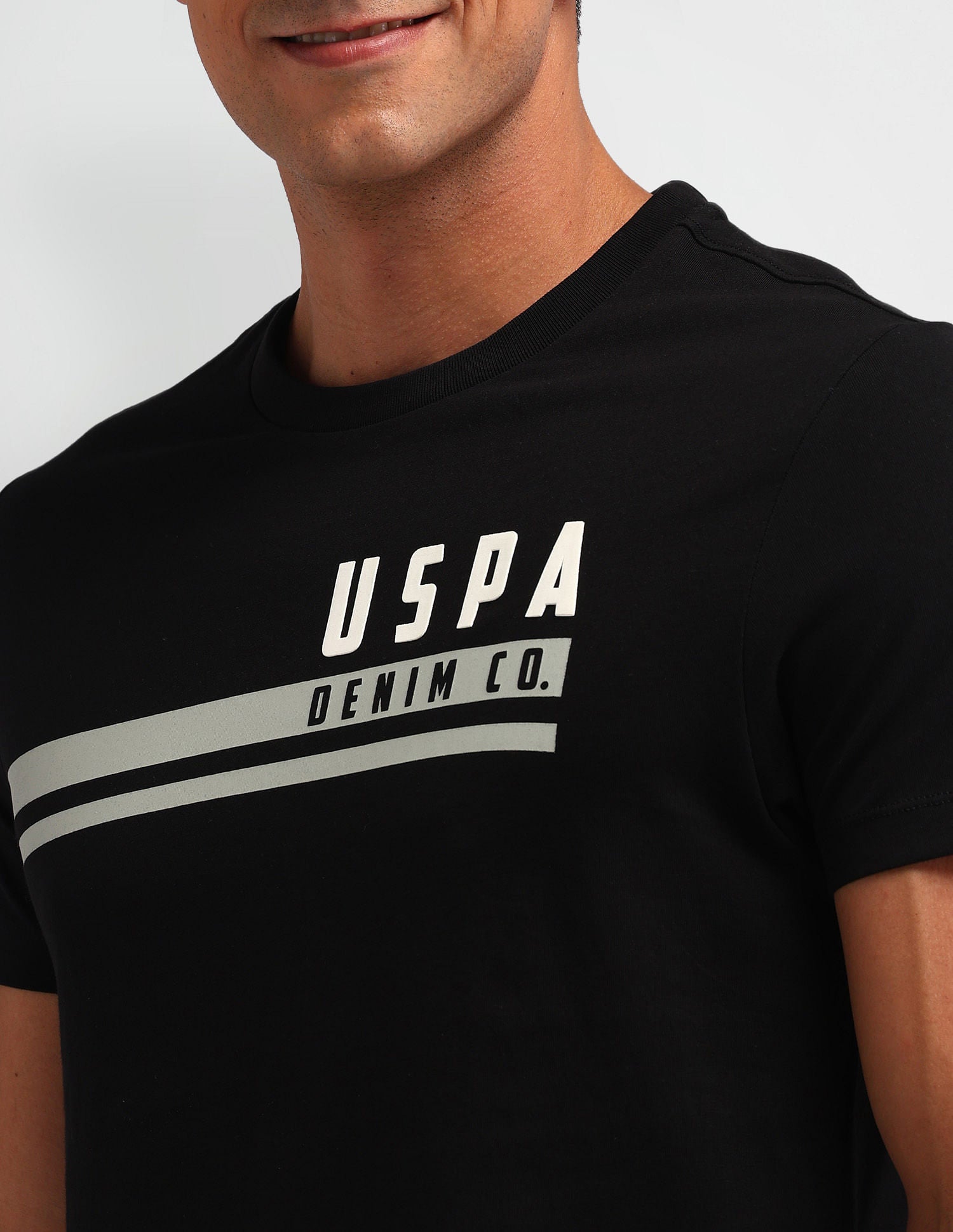 Outdoor Muscle Fit Brand T-Shirt Black - U.S. POLO ASSN. | Large